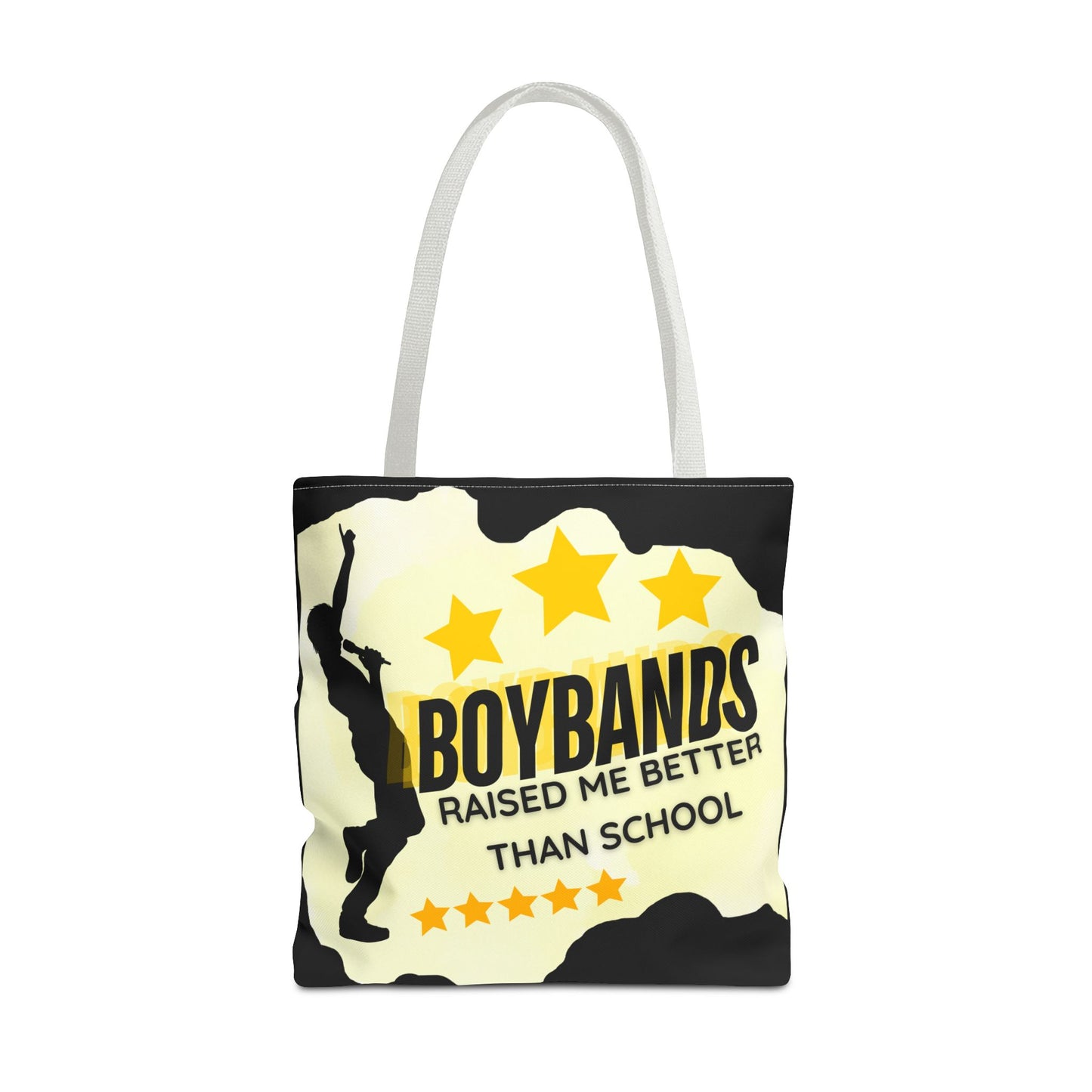 Boybands Raised Me Better Than School – Retro Music Tote – Pop Music Tote Bag – Nostalgic Music Tote - Mixtape Hearts