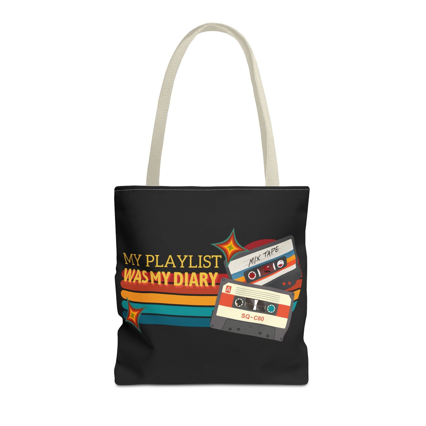 My Playlist Was My Diary – Emotional Era Tote Bag– Retro Music Tote – Pop Music Tote Bag – Nostalgic Music Tote