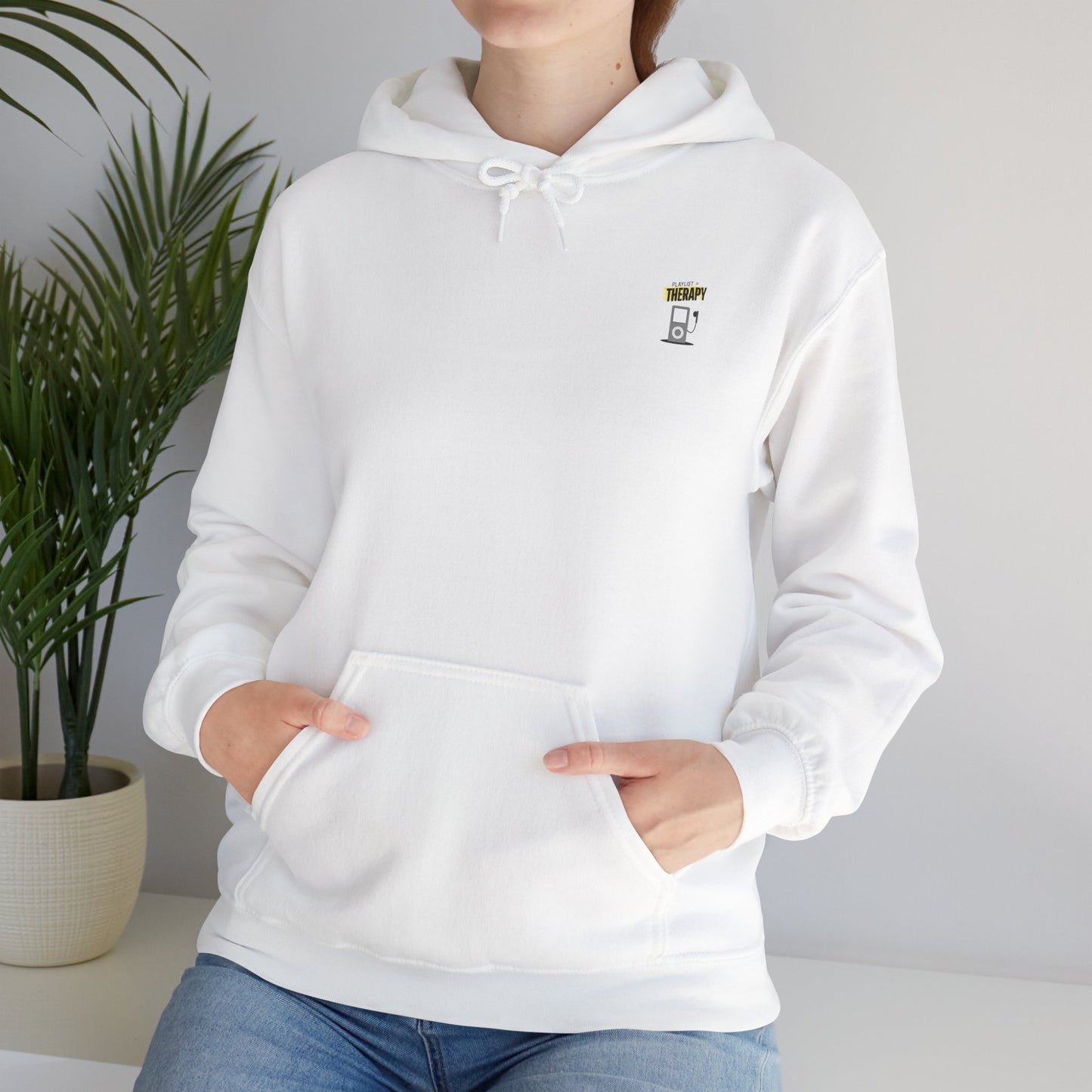 Playlist = Therapy – Cozy Hoodie – Cozy Throwback Hoodie – Cozy Retro Hoodie – Stylish Streetwear, Cozy Layering Piece, Unique Graphic Hoodie - Mixtape Hearts