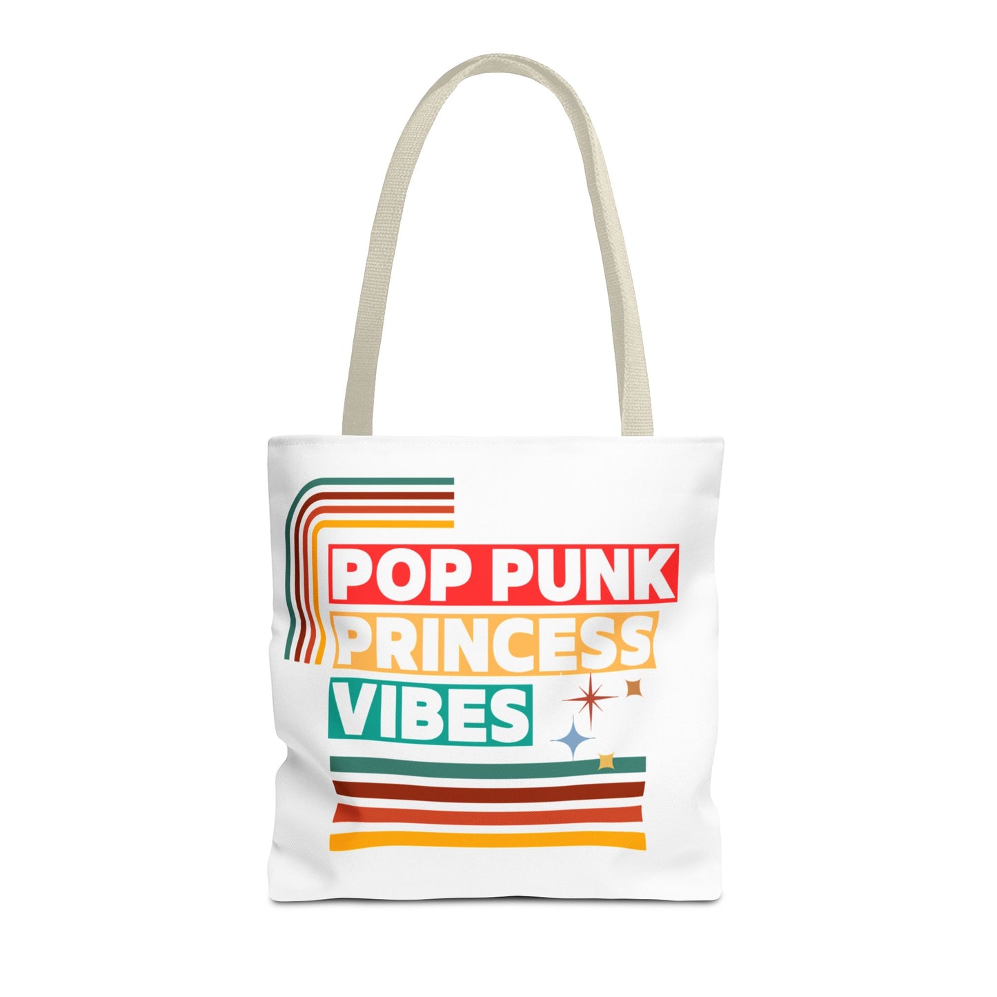 Pop Punk Princess Vibes – Loud & Cute Tote Bag– Emotional Era Tote Bag - AOP, Fun and Stylish, Perfect for Music Lovers, Gift for Friends, Everyday Use, Beach Bag, Eco-Friendly - Mixtape Hearts