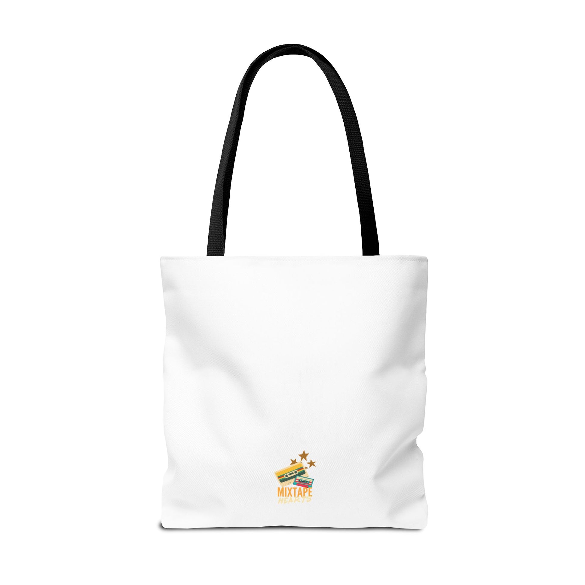 The Real MVP: My Walkman – Cassette Era Tote Bag - AOP, Fun and Stylish, Perfect for Music Lovers, Gift for Friends, Everyday Use, Beach Bag, Eco-Friendly - Mixtape Hearts