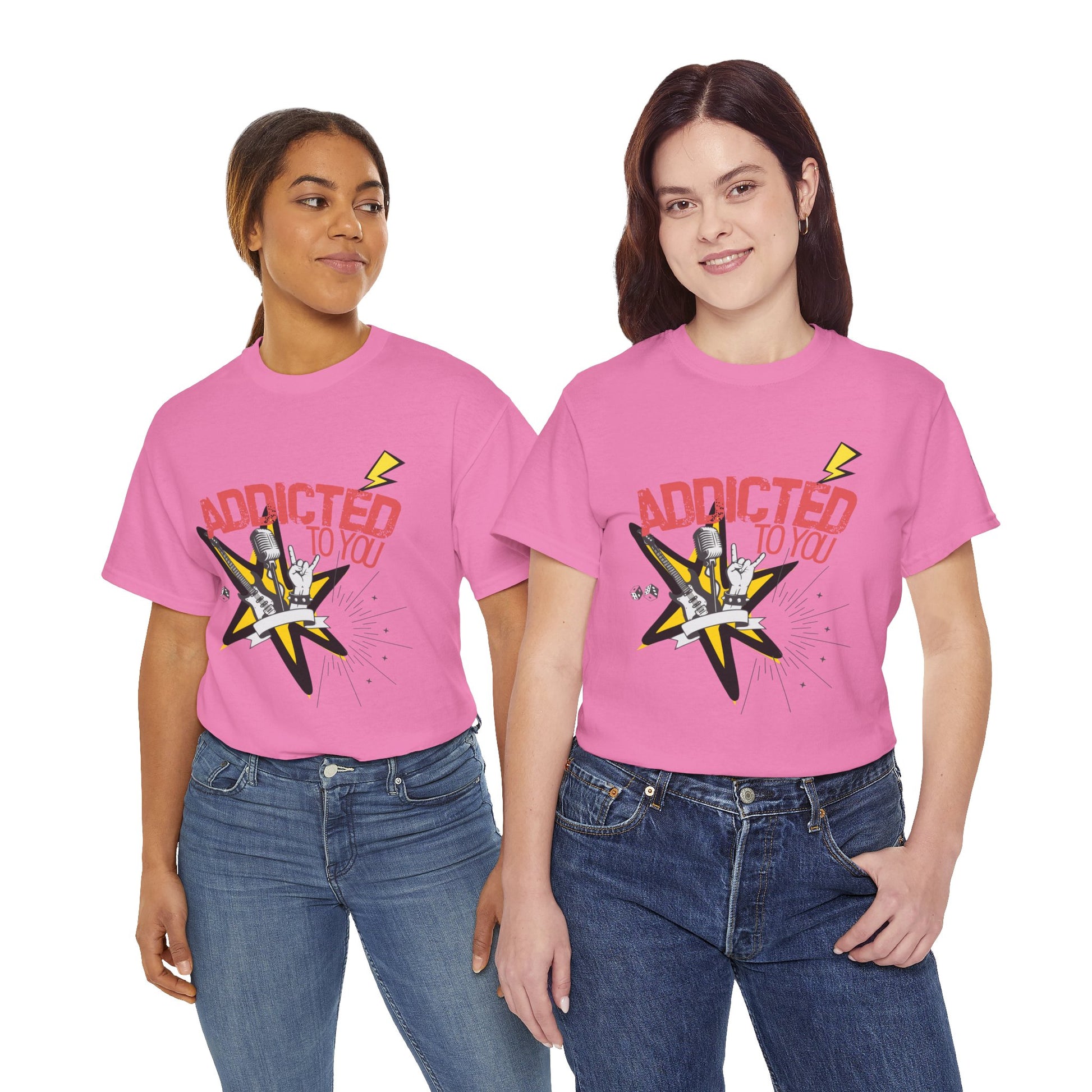 "Addicted to You" – Sad Songs & Soft Cotton Tee | Casual Graphic Tee, Gift for Music Lovers, Trendy Streetwear, Comfortable Everyday Wear, [...] - Mixtape Hearts