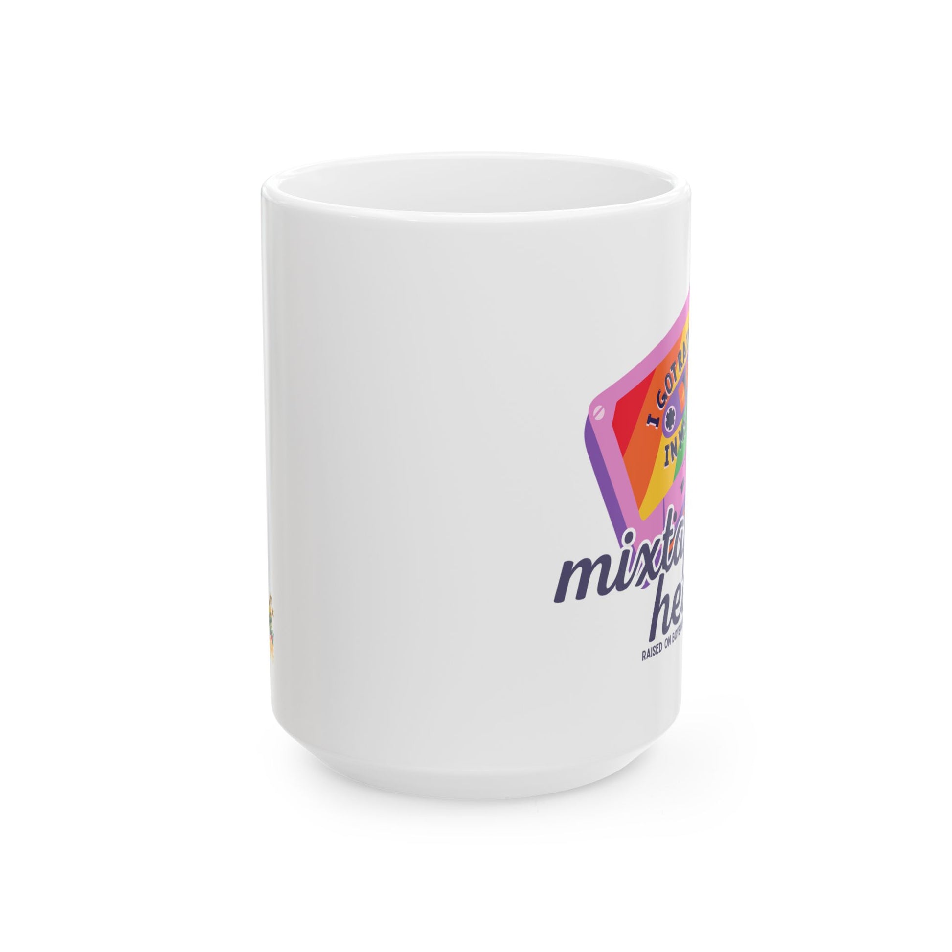 Raised on Boybands & Burnt CDs – Ceramic Mug – Nostalgic Boyband Mug – Nostalgic Boyband Mug - Unique Gift for Music Lovers, Coffee Cup, Tea Mug, Personalized Gift, Musician's Essential - Mixtape Hearts
