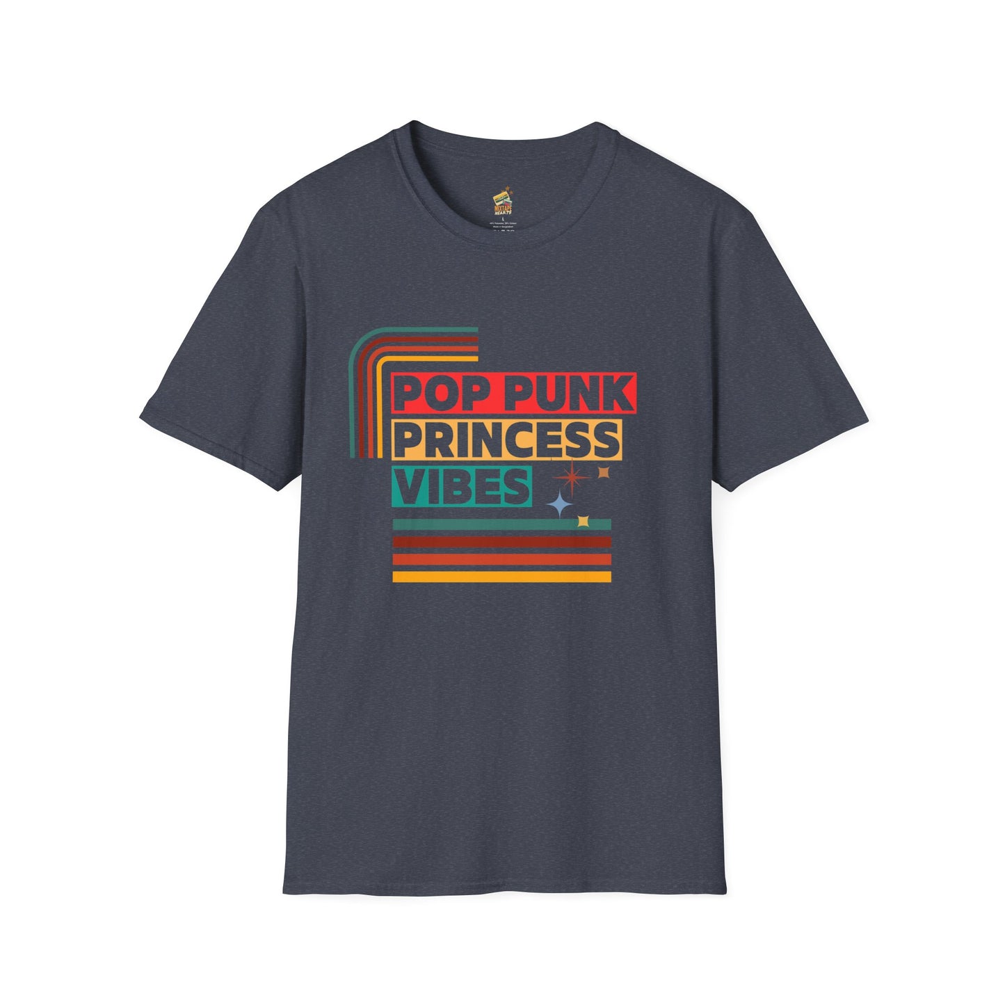 Pop Punk Princess Vibes – Graphic Tee for Alt Girls– Emotional Nostalgia T-Shirt – 90s Nostalgia Unisex Tee| Gift for Walkman Fans, Vintage Style Tee, Casual Wear, Concert Outfit, Unisex Apparel - Mixtape Hearts