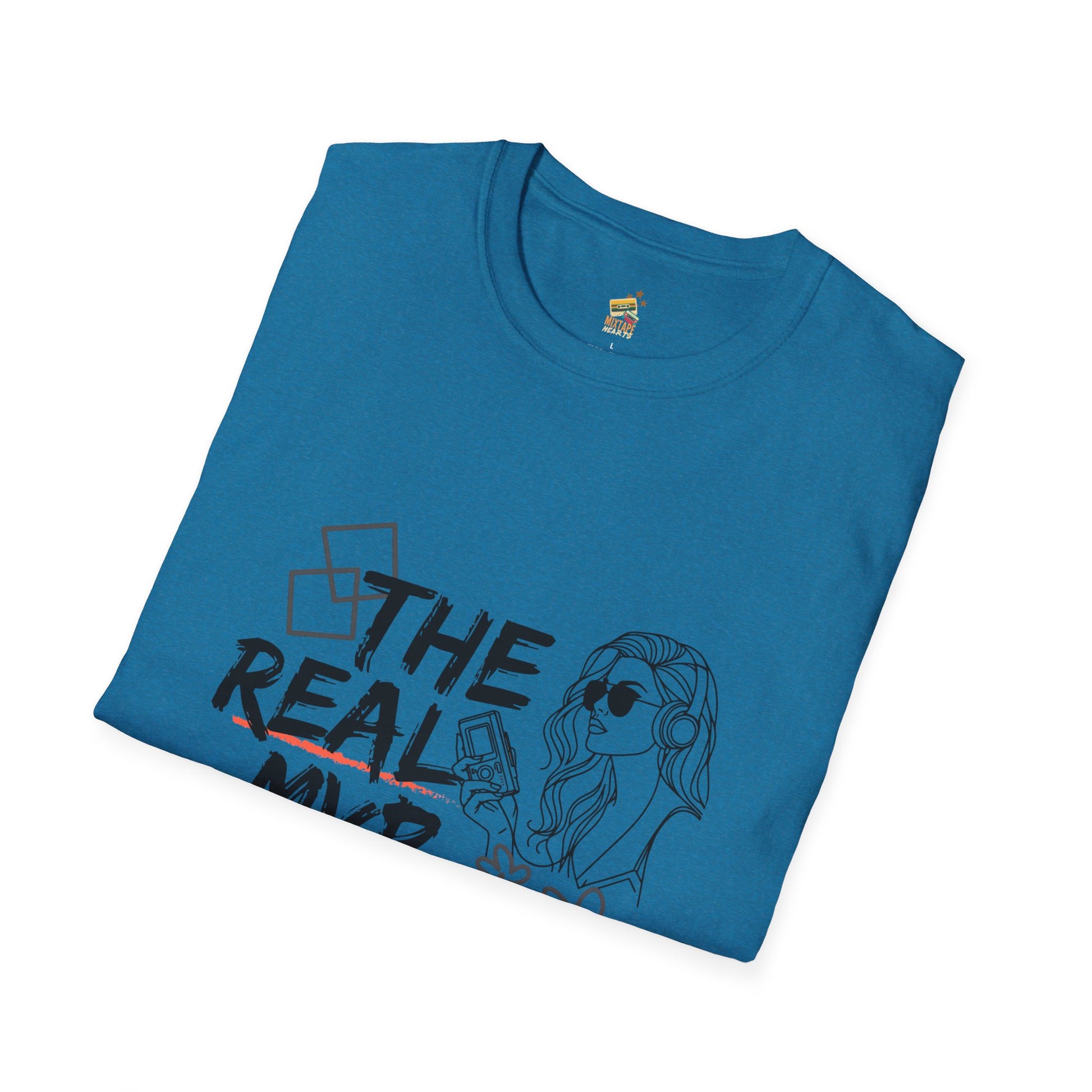 The Real MVP: My Walkman – 90s Nostalgia Unisex Tee| Gift for Walkman Fans, Vintage Style Tee, Casual Wear, Concert Outfit, Unisex Apparel - Mixtape Hearts
