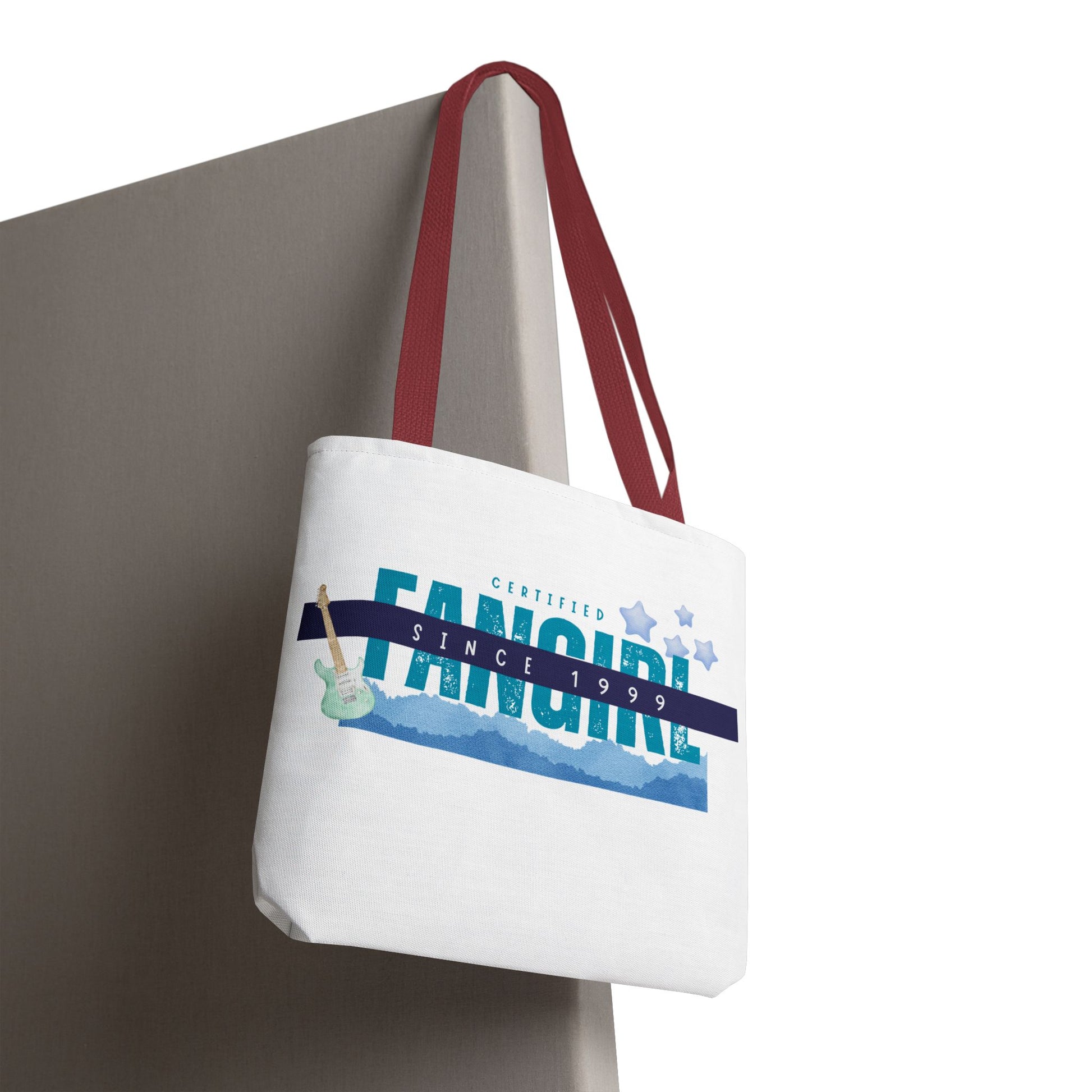 Certified Fangirl Since 1999 – Nostalgic Music Tote, Cute Tote, Gift for Fangirls, Fan Merchandise, Artsy Bag, AOP Design - Mixtape Hearts