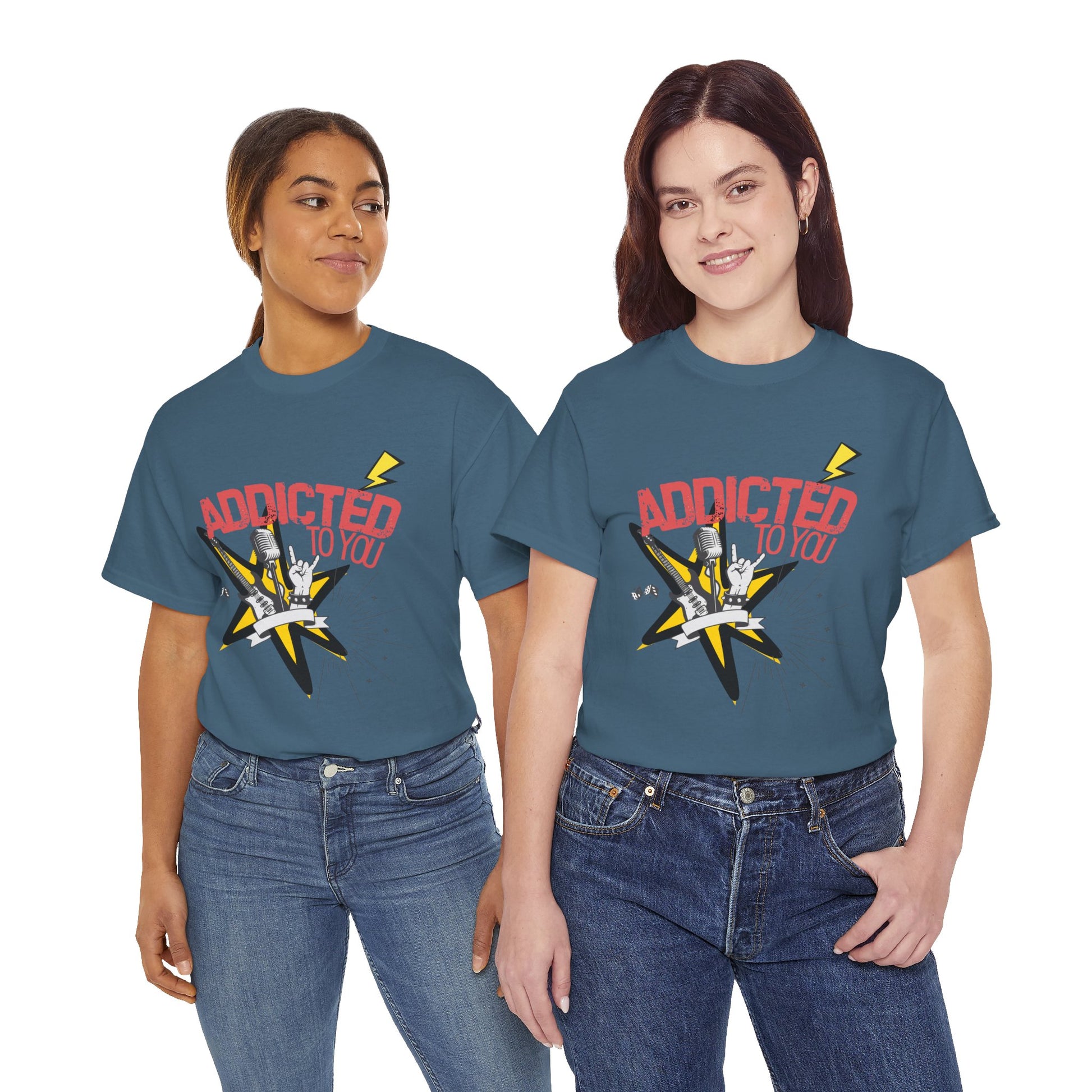 "Addicted to You" – Sad Songs & Soft Cotton Tee | Casual Graphic Tee, Gift for Music Lovers, Trendy Streetwear, Comfortable Everyday Wear, [...] - Mixtape Hearts