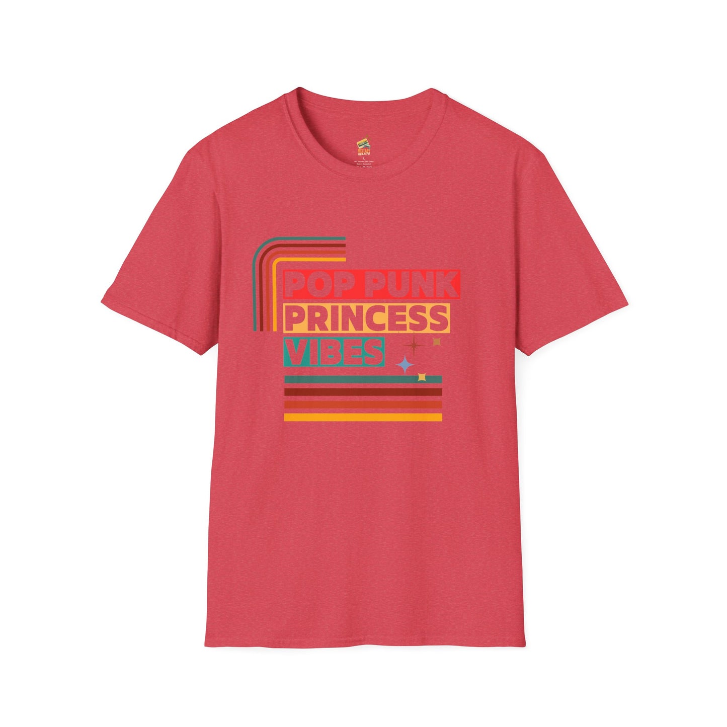 Pop Punk Princess Vibes – Graphic Tee for Alt Girls– Emotional Nostalgia T-Shirt – 90s Nostalgia Unisex Tee| Gift for Walkman Fans, Vintage Style Tee, Casual Wear, Concert Outfit, Unisex Apparel - Mixtape Hearts