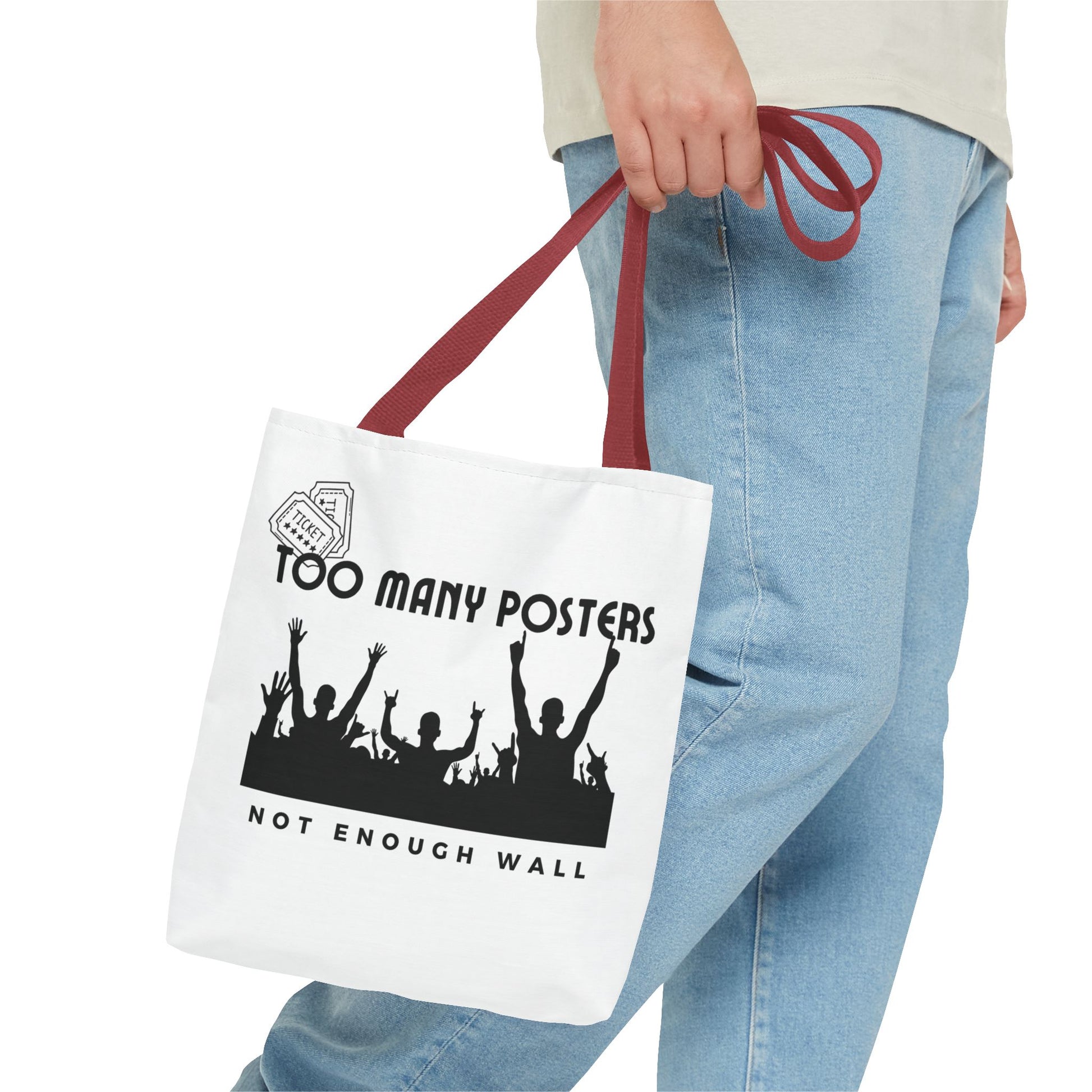 Too Many Posters, Not Enough Wall – Fangirl Era Tote Bag - AOP, Fun and Stylish, Perfect for Music Lovers, Gift for Friends, Everyday Use, Beach Bag, Eco-Friendly - Mixtape Hearts