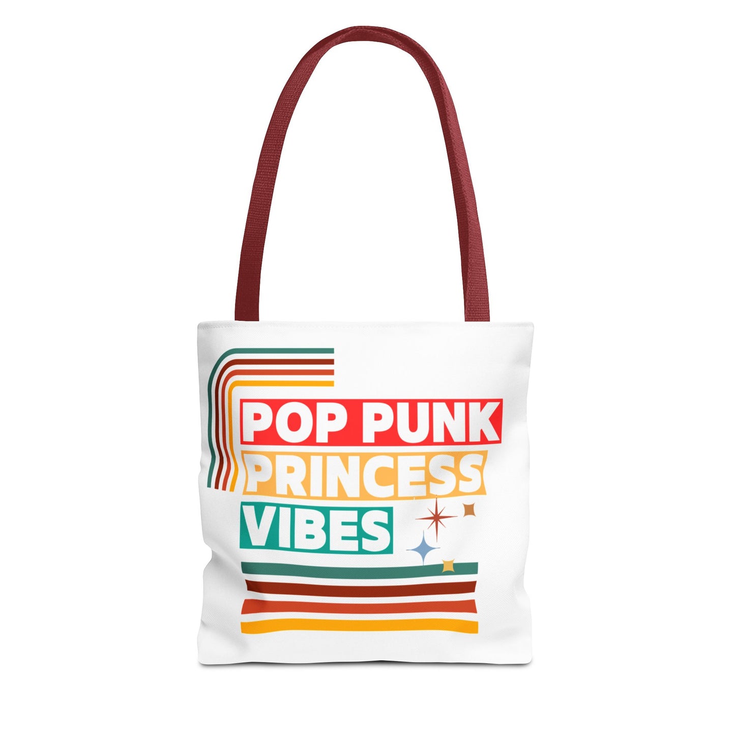 Pop Punk Princess Vibes – Loud & Cute Tote Bag– Emotional Era Tote Bag - AOP, Fun and Stylish, Perfect for Music Lovers, Gift for Friends, Everyday Use, Beach Bag, Eco-Friendly - Mixtape Hearts