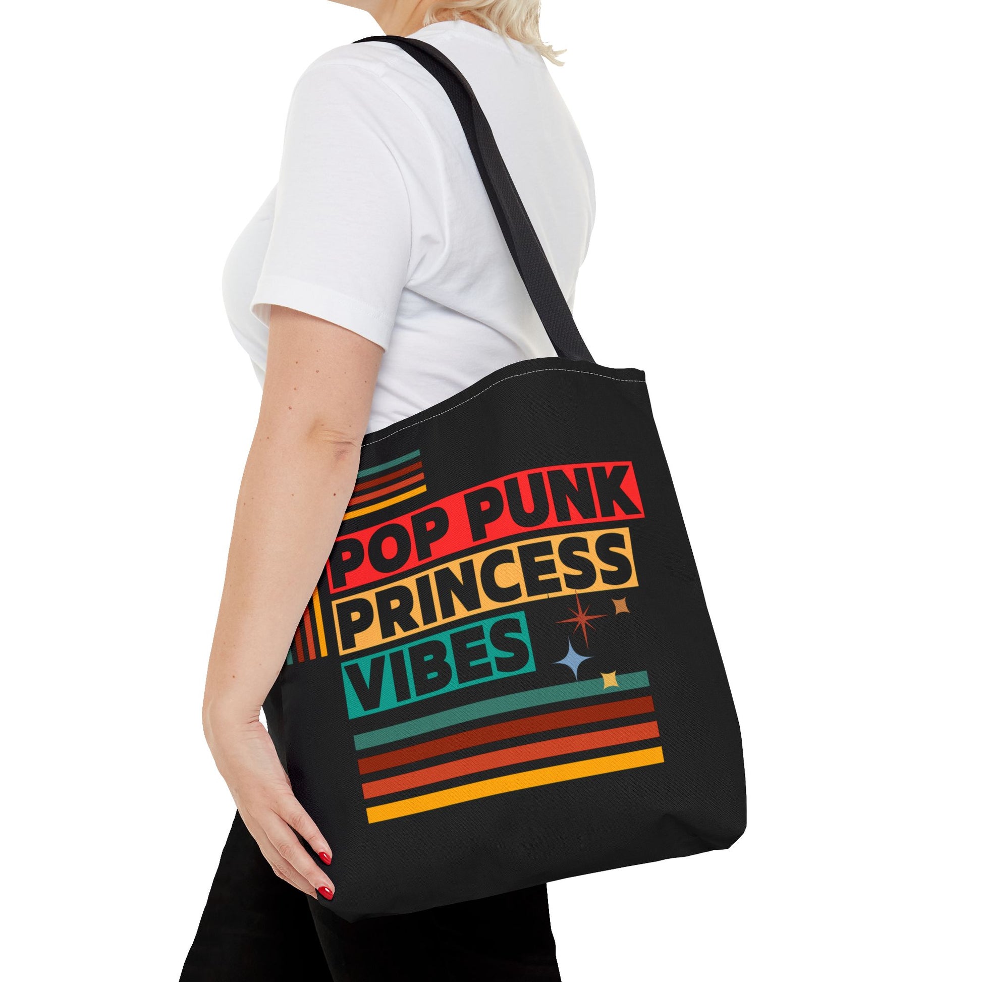 Pop Punk Princess Vibes – Loud & Cute Tote Bag – Emotional Era Tote Bag– Retro Music Tote – Pop Music Tote Bag – Nostalgic Music Tote - Mixtape Hearts