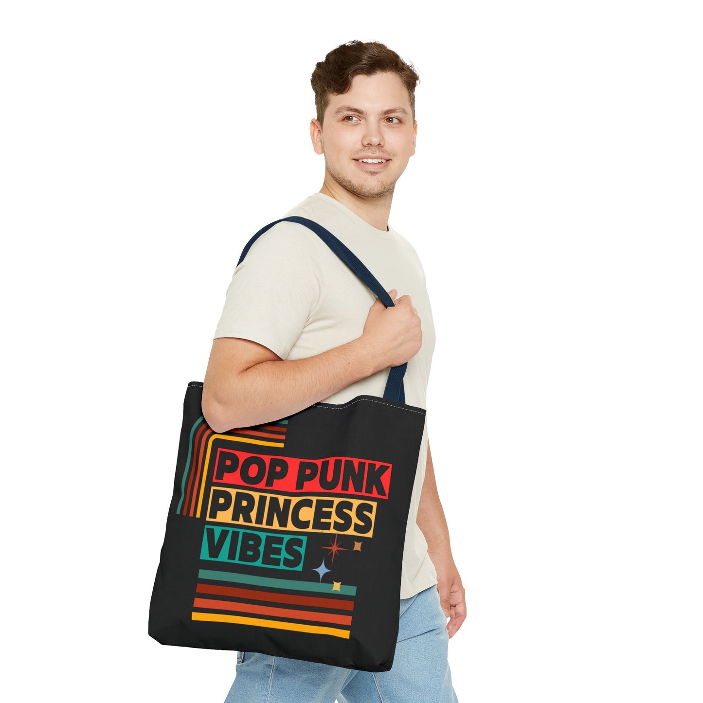 Pop Punk Princess Vibes – Loud & Cute Tote Bag – Emotional Era Tote Bag– Retro Music Tote – Pop Music Tote Bag – Nostalgic Music Tote - Mixtape Hearts
