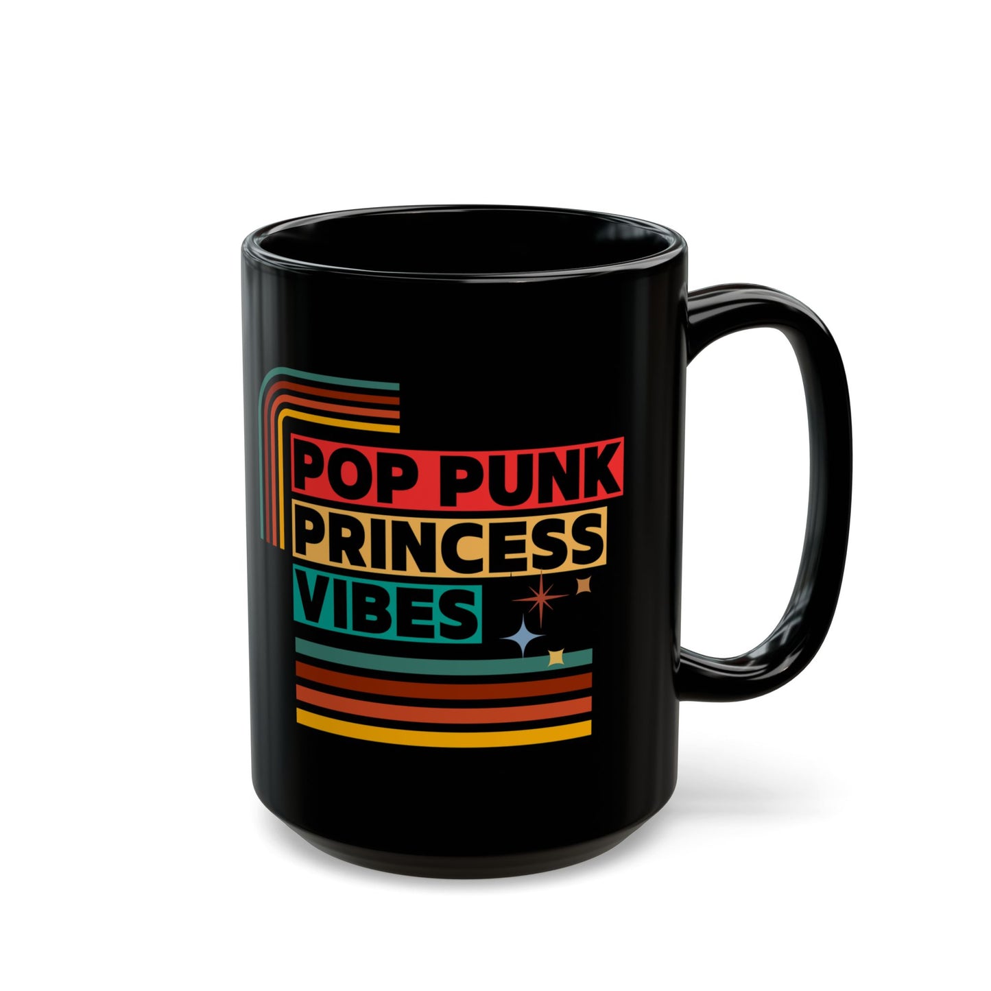 Pop Punk Princess Vibes – Y2K Scene Girl Mug– Retro Music Lover Mug- Perfect Gift for Music Lovers, Coffee Enthusiasts, Rock Music Fans, Birthday, Valentine's Day, Home Office Decor - Mixtape Hearts