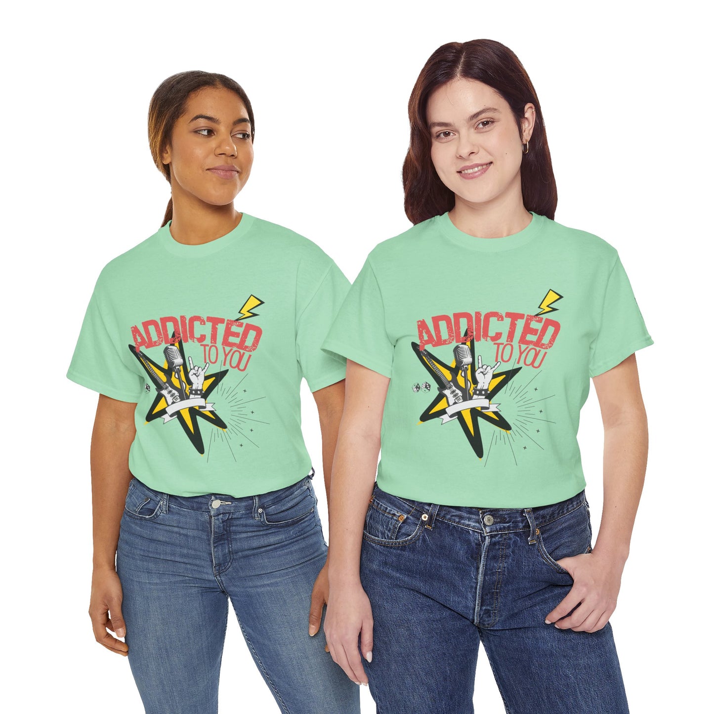 "Addicted to You" – Sad Songs & Soft Cotton Tee | Casual Graphic Tee, Gift for Music Lovers, Trendy Streetwear, Comfortable Everyday Wear, [...] - Mixtape Hearts
