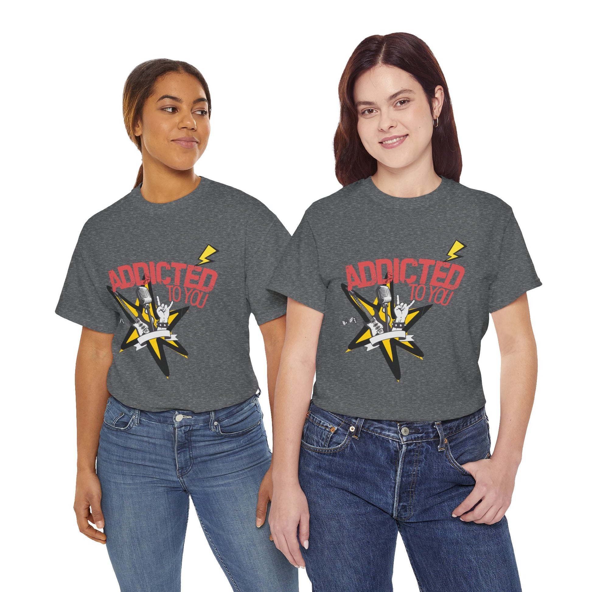 "Addicted to You" – Sad Songs & Soft Cotton Tee | Casual Graphic Tee, Gift for Music Lovers, Trendy Streetwear, Comfortable Everyday Wear, [...] - Mixtape Hearts
