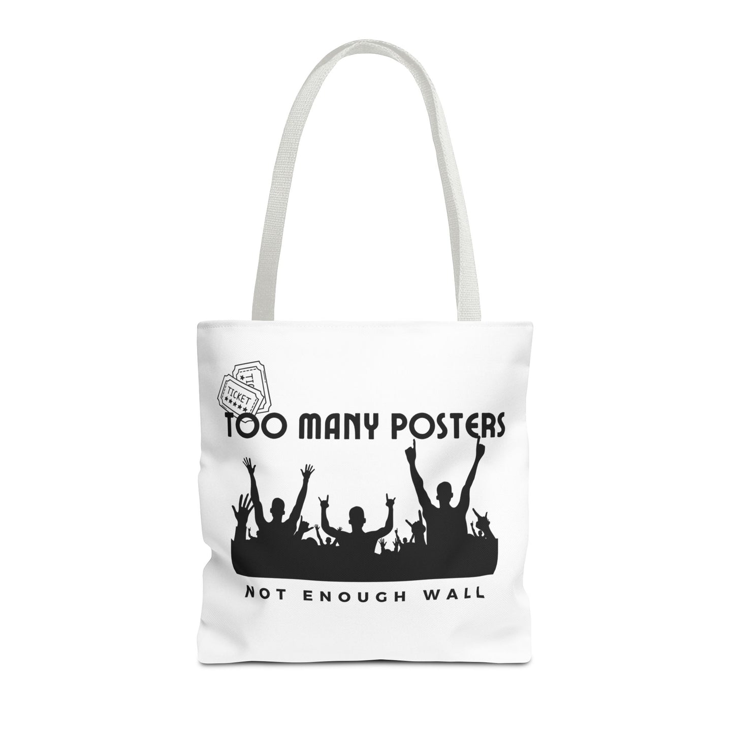 Too Many Posters, Not Enough Wall – Fangirl Era Tote Bag - AOP, Fun and Stylish, Perfect for Music Lovers, Gift for Friends, Everyday Use, Beach Bag, Eco-Friendly - Mixtape Hearts