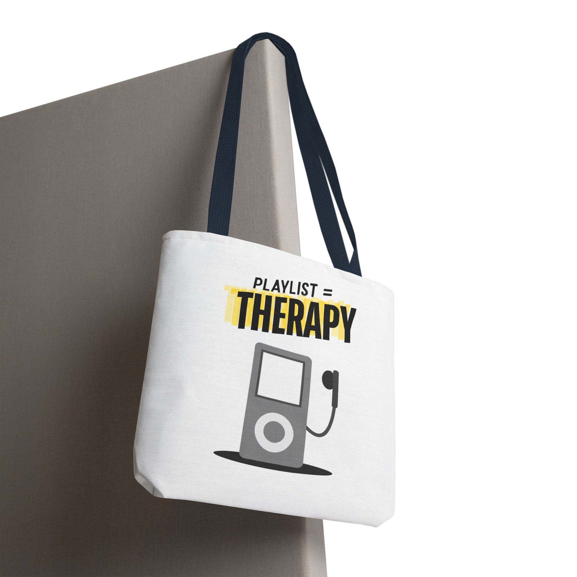 Playlist = Therapy Tote Bag – Nostalgic Music Tote, Cute Tote, Gift for Fangirls, Fan Merchandise, Artsy Bag, AOP Design - Mixtape Hearts