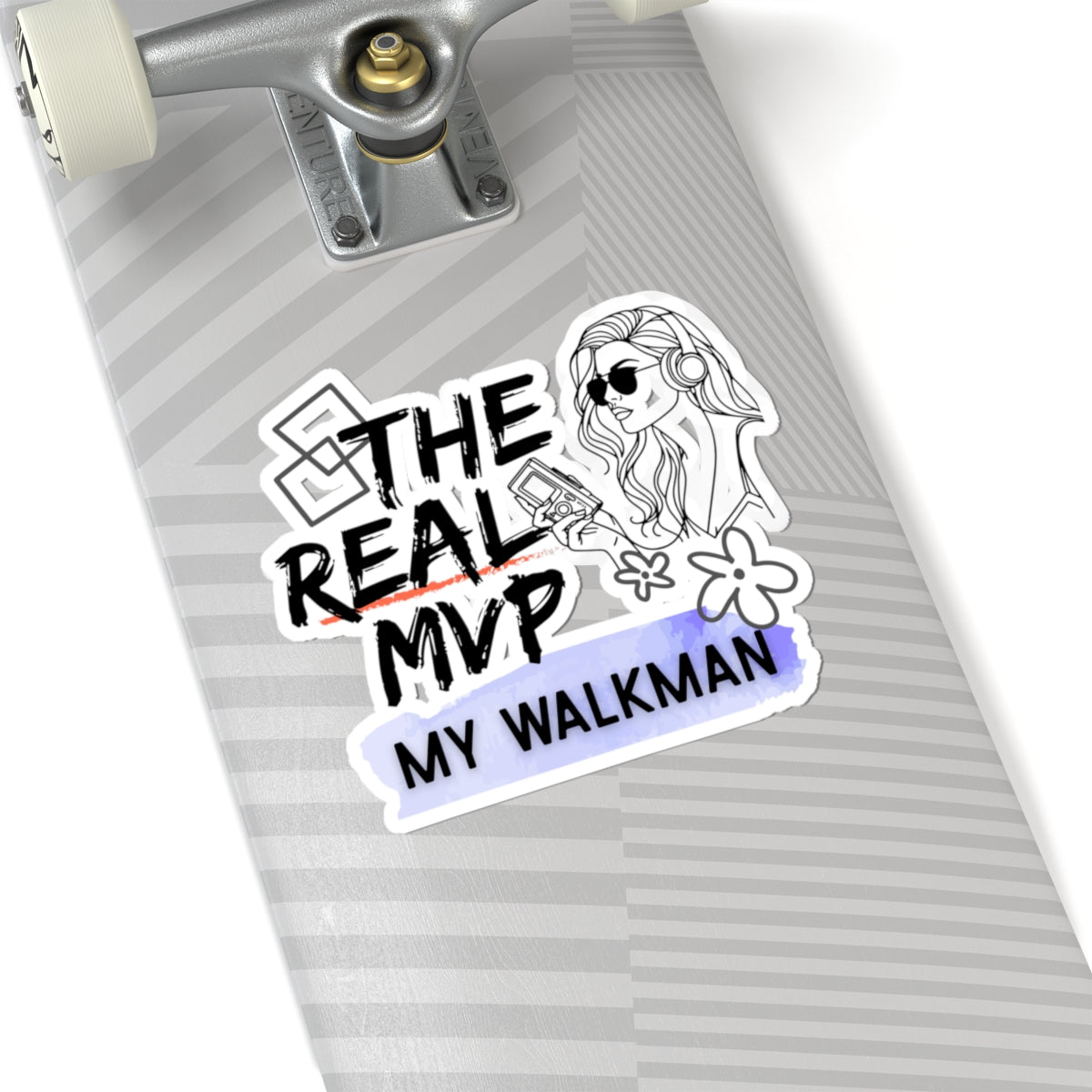 The Real MVP: My Walkman – Retro 90s Music Sticker, Retro Music Stickers, Laptop Decor, Gift for Music Lovers, Trendy Stickers, Fun Gift Ideas - Mixtape Hearts
