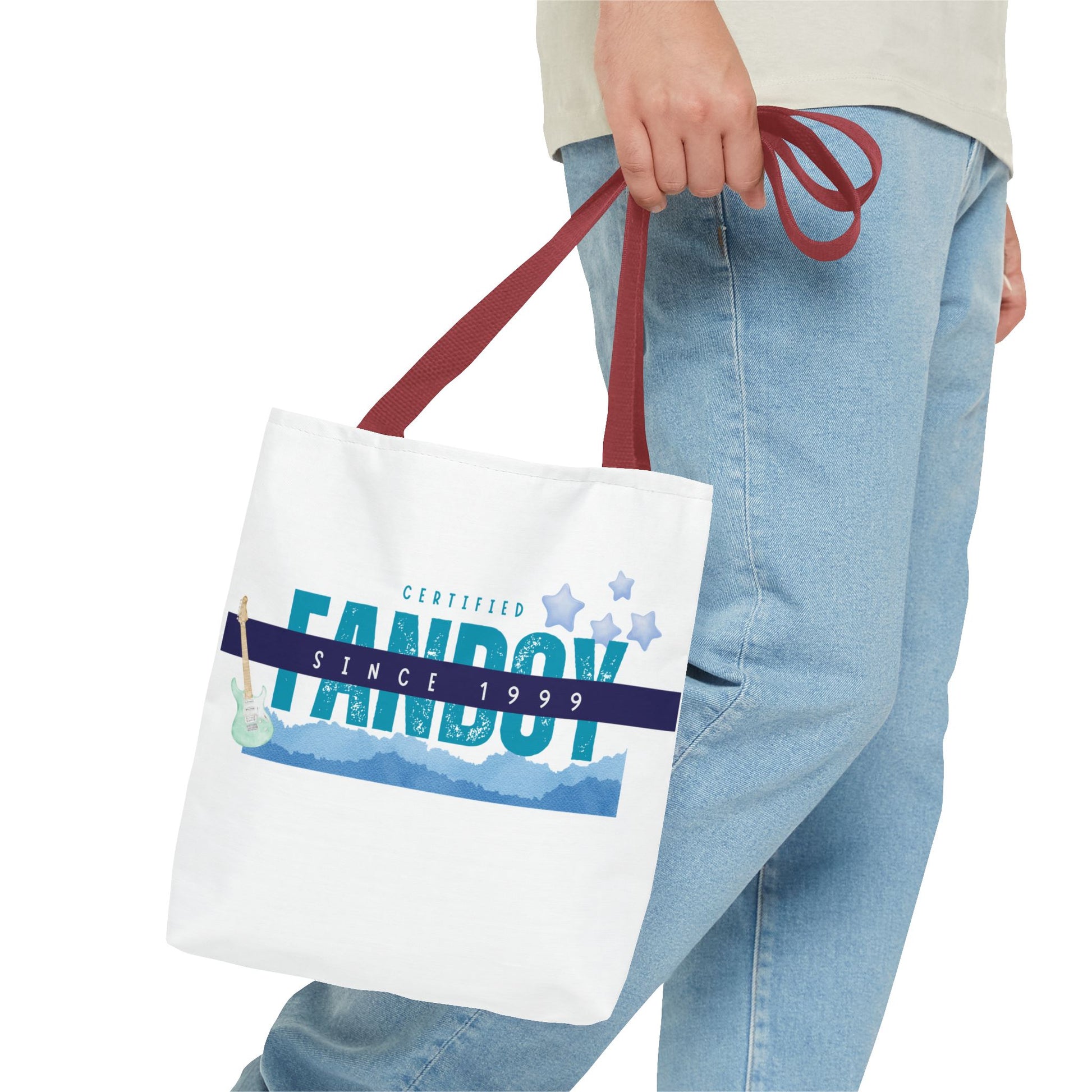 Certified Fanboy Since 1999 – Pop Music Tote Bag– Nostalgic Music Tote, Cute Tote, Gift for Fangirls, Fan Merchandise, Artsy Bag, AOP Design - Mixtape Hearts