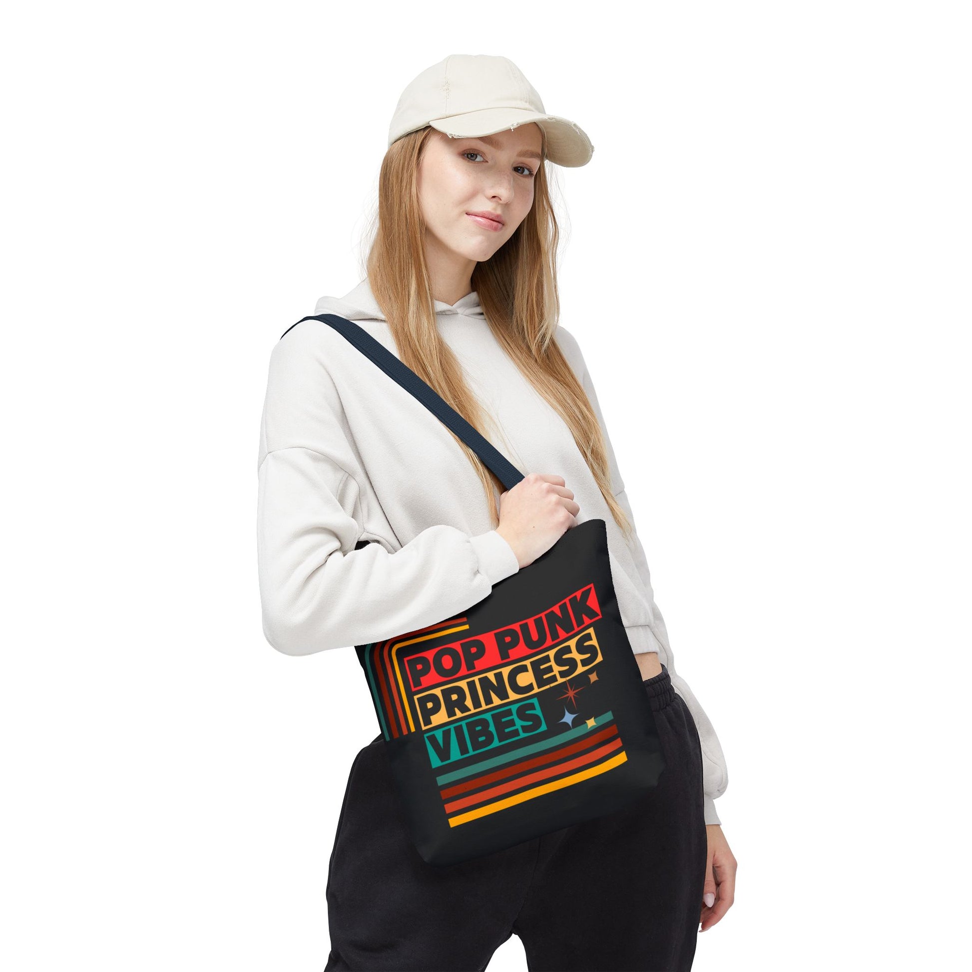 Pop Punk Princess Vibes – Loud & Cute Tote Bag – Emotional Era Tote Bag– Retro Music Tote – Pop Music Tote Bag – Nostalgic Music Tote - Mixtape Hearts