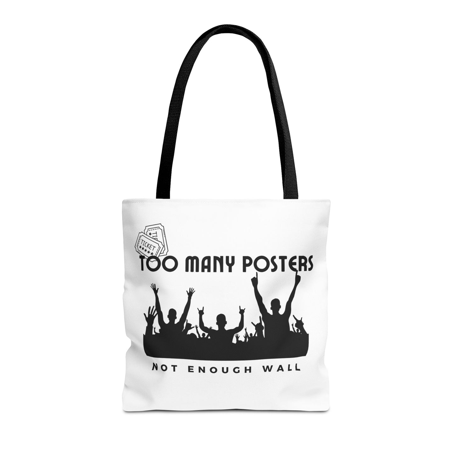 Too Many Posters, Not Enough Wall – Fangirl Era Tote Bag - AOP, Fun and Stylish, Perfect for Music Lovers, Gift for Friends, Everyday Use, Beach Bag, Eco-Friendly - Mixtape Hearts