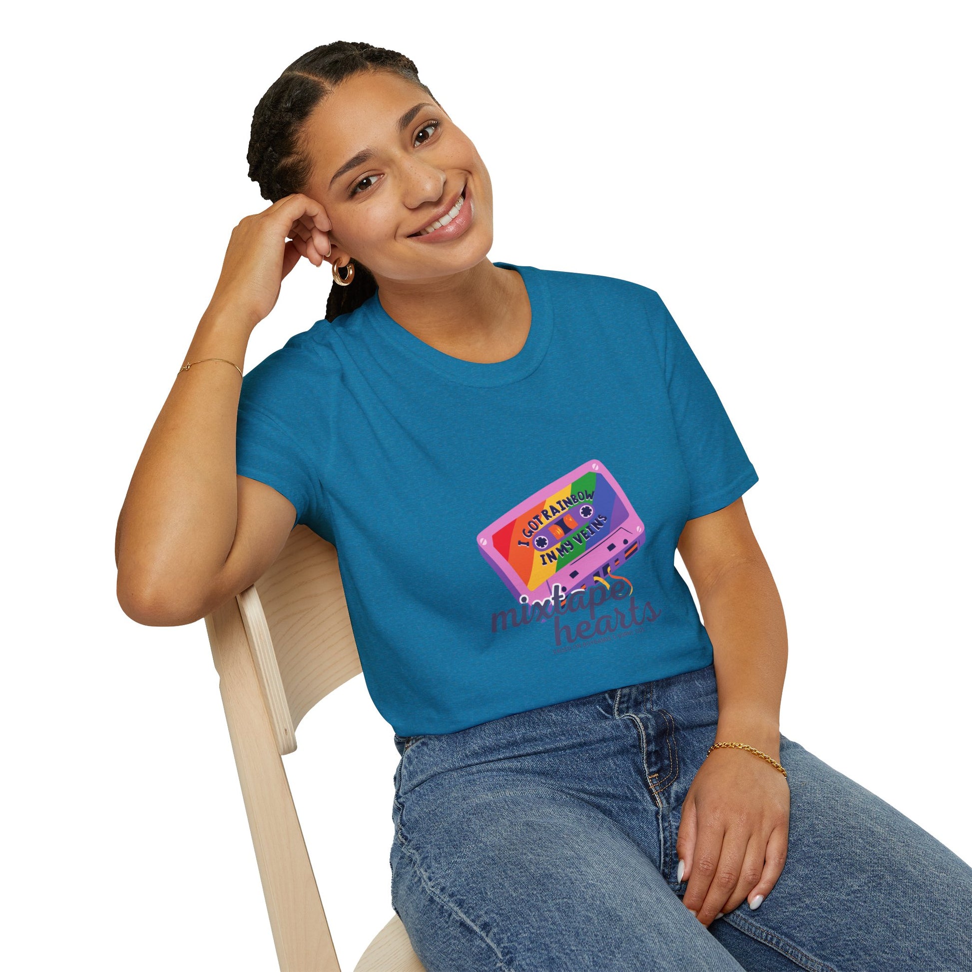 Raised on Boybands & Burnt CDs – Unisex T-Shirt– 90s Nostalgia Unisex Tee| Gift for Walkman Fans, Vintage Style Tee, Casual Wear, Concert Outfit, Unisex Apparel - Mixtape Hearts