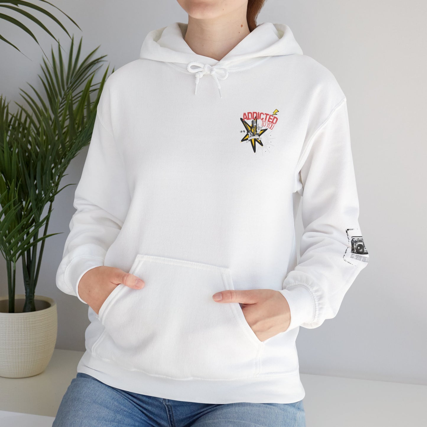 "Addicted to You" – Hoodie for the Lovesick & Lyrical - Addicted to You, Cute Gift for Her, Stylish Streetwear, Cozy Layering Piece, Unique Graphic Hoodie