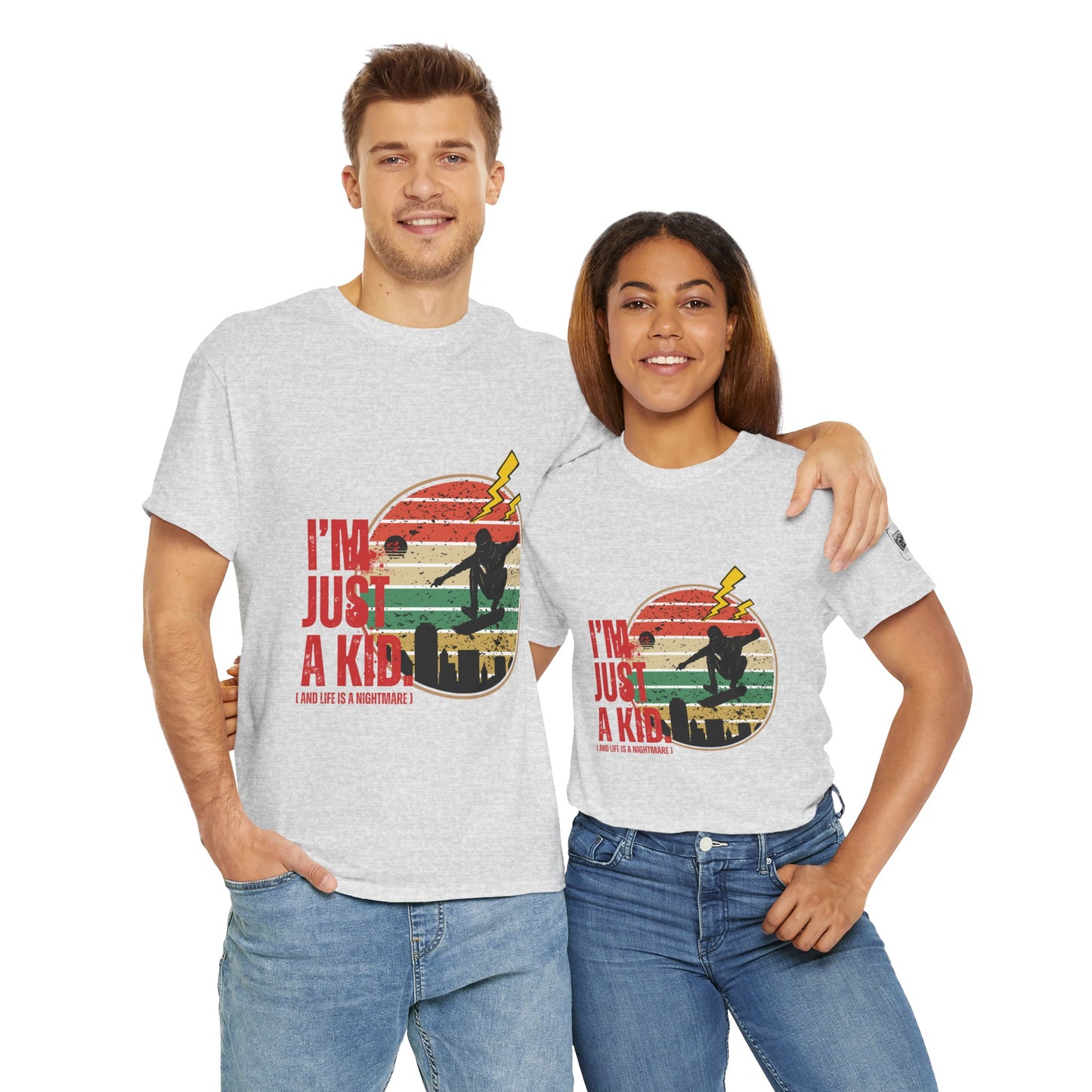 I’m Just a Kid T-Shirt – 2000s Pop Punk Graphic Tee Inspired by Simple Plan, Unisex Cotton T-Shirt, Gift for Young Explorers, Playful Design for All Ages - Mixtape Hearts