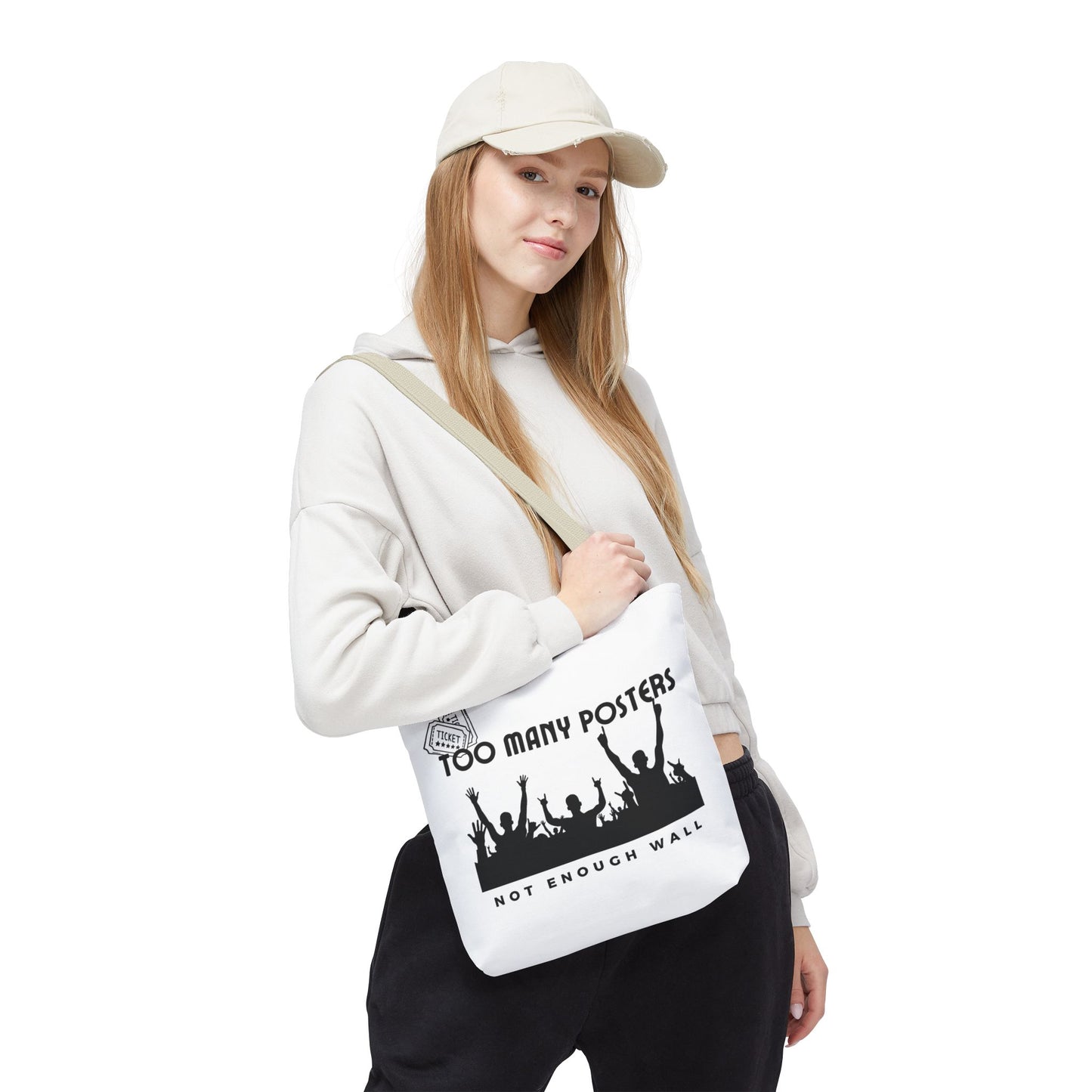 Too Many Posters, Not Enough Wall – Fangirl Era Tote Bag - AOP, Fun and Stylish, Perfect for Music Lovers, Gift for Friends, Everyday Use, Beach Bag, Eco-Friendly - Mixtape Hearts