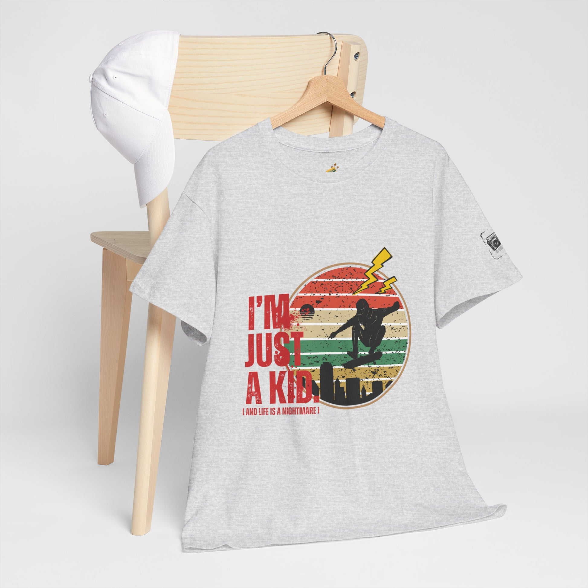 I’m Just a Kid T-Shirt – 2000s Pop Punk Graphic Tee Inspired by Simple Plan, Unisex Cotton T-Shirt, Gift for Young Explorers, Playful Design for All Ages - Mixtape Hearts