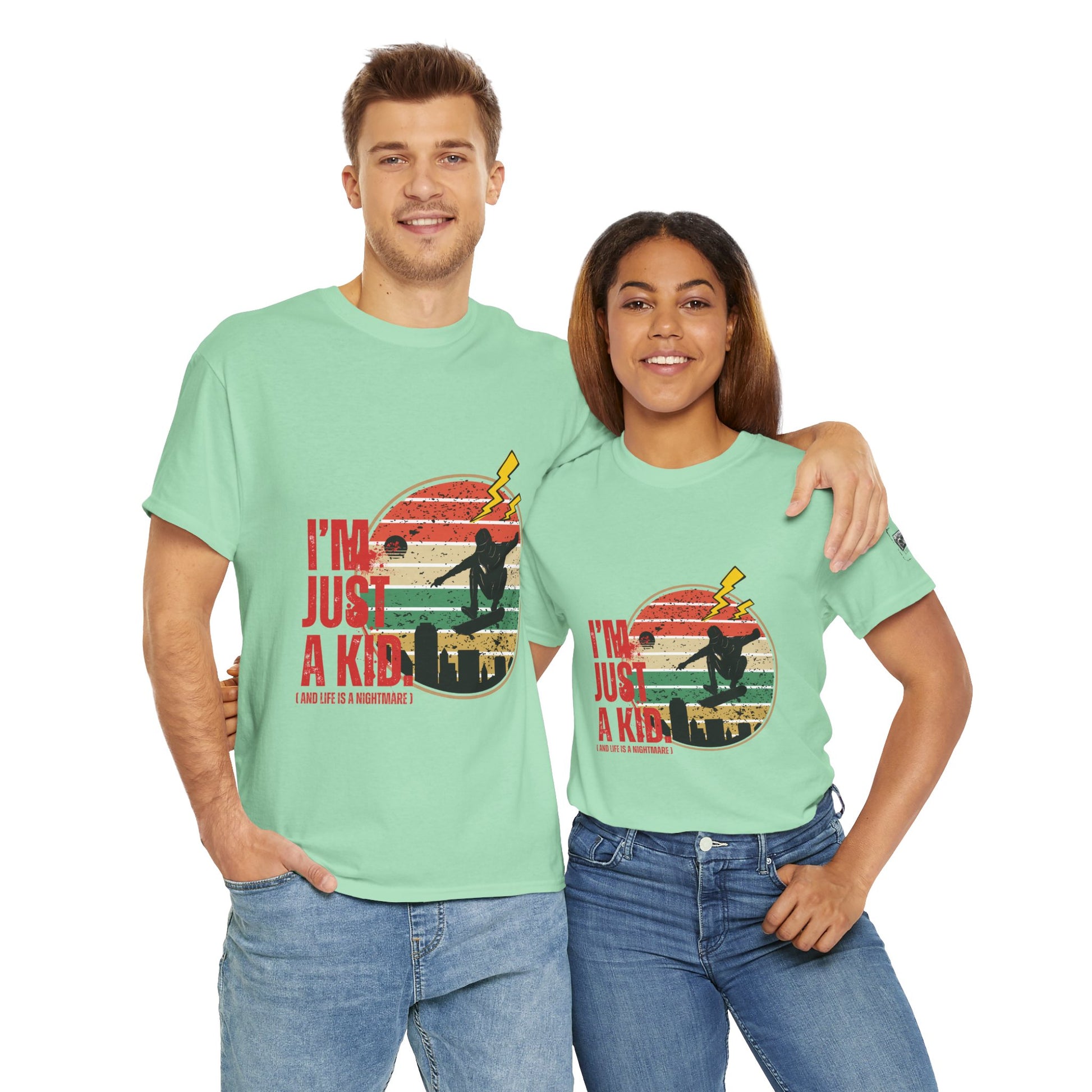 I’m Just a Kid T-Shirt – 2000s Pop Punk Graphic Tee Inspired by Simple Plan, Unisex Cotton T-Shirt, Gift for Young Explorers, Playful Design for All Ages - Mixtape Hearts