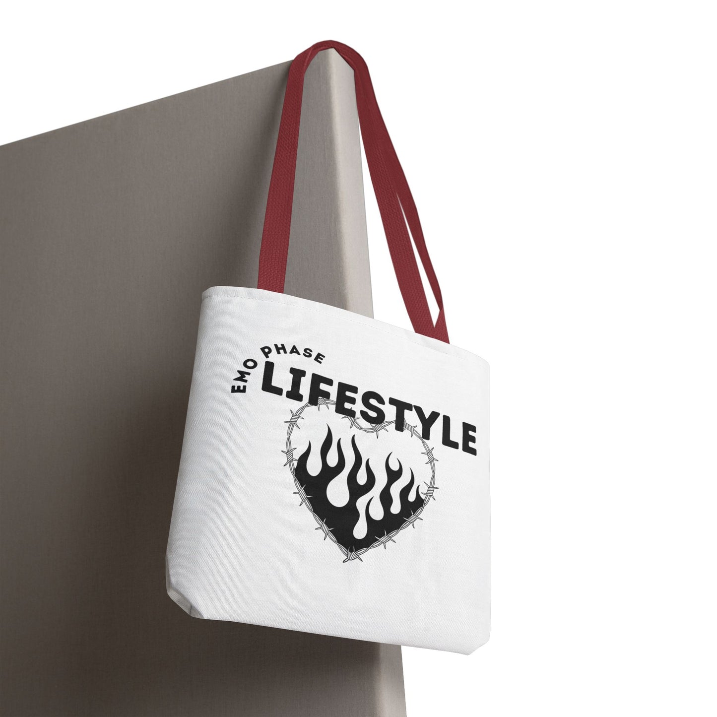 Emo Phase Lifestyle – Emotional Era Tote Bag - AOP, Fun and Stylish, Perfect for Music Lovers, Gift for Friends, Everyday Use, Beach Bag, Eco-Friendly - Mixtape Hearts