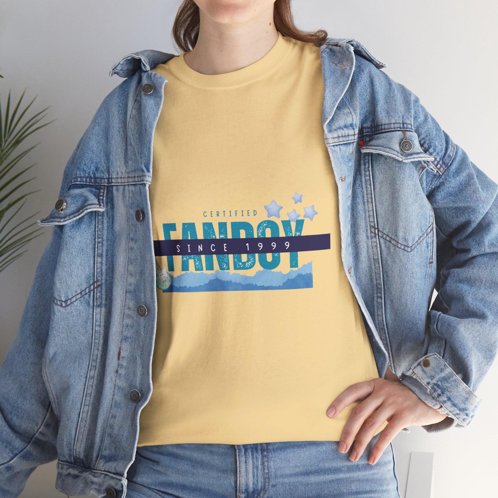 Certified Fanboy Since 1999 – Retro Pop Music Tee, Casual Tee, Graphic T-Shirt, Gift for Fans, Summer Wear, Everyday Comfort - Mixtape Hearts