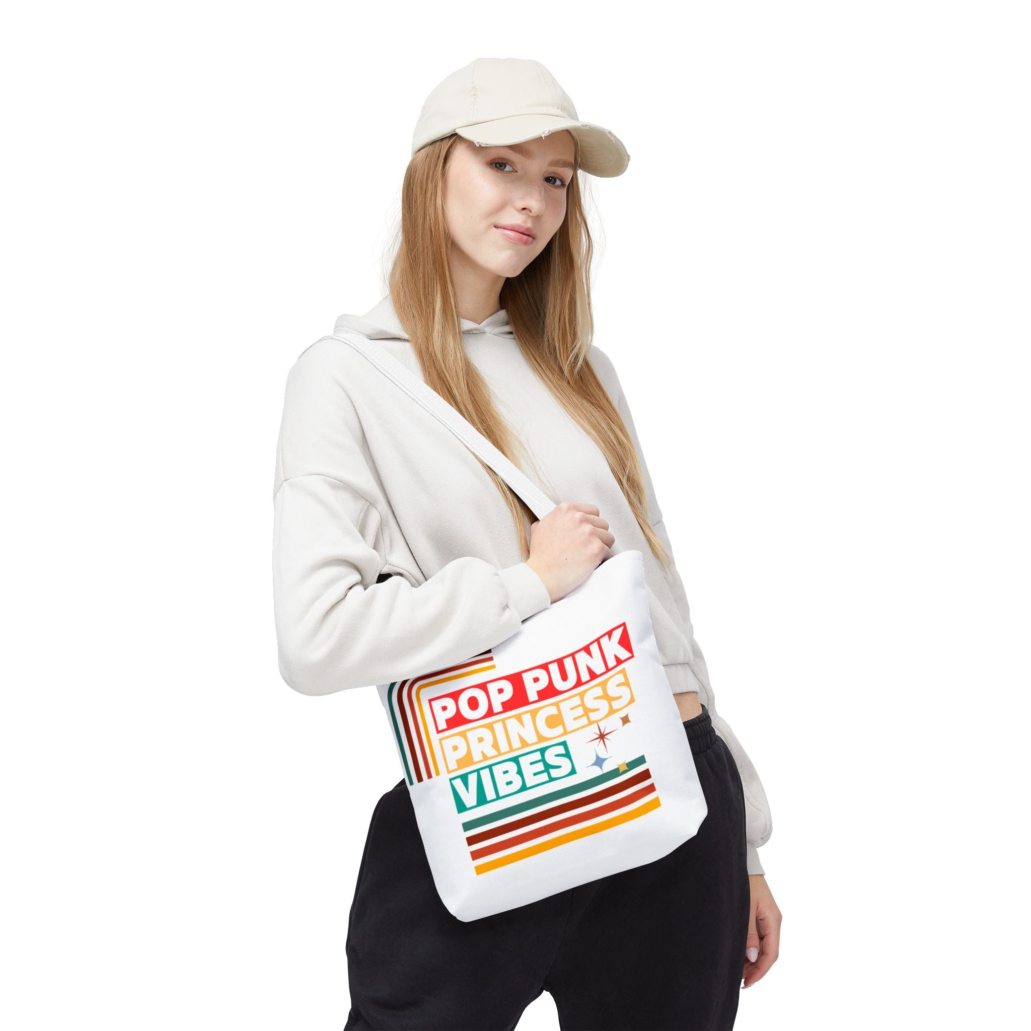 Pop Punk Princess Vibes – Loud & Cute Tote Bag– Emotional Era Tote Bag - AOP, Fun and Stylish, Perfect for Music Lovers, Gift for Friends, Everyday Use, Beach Bag, Eco-Friendly - Mixtape Hearts