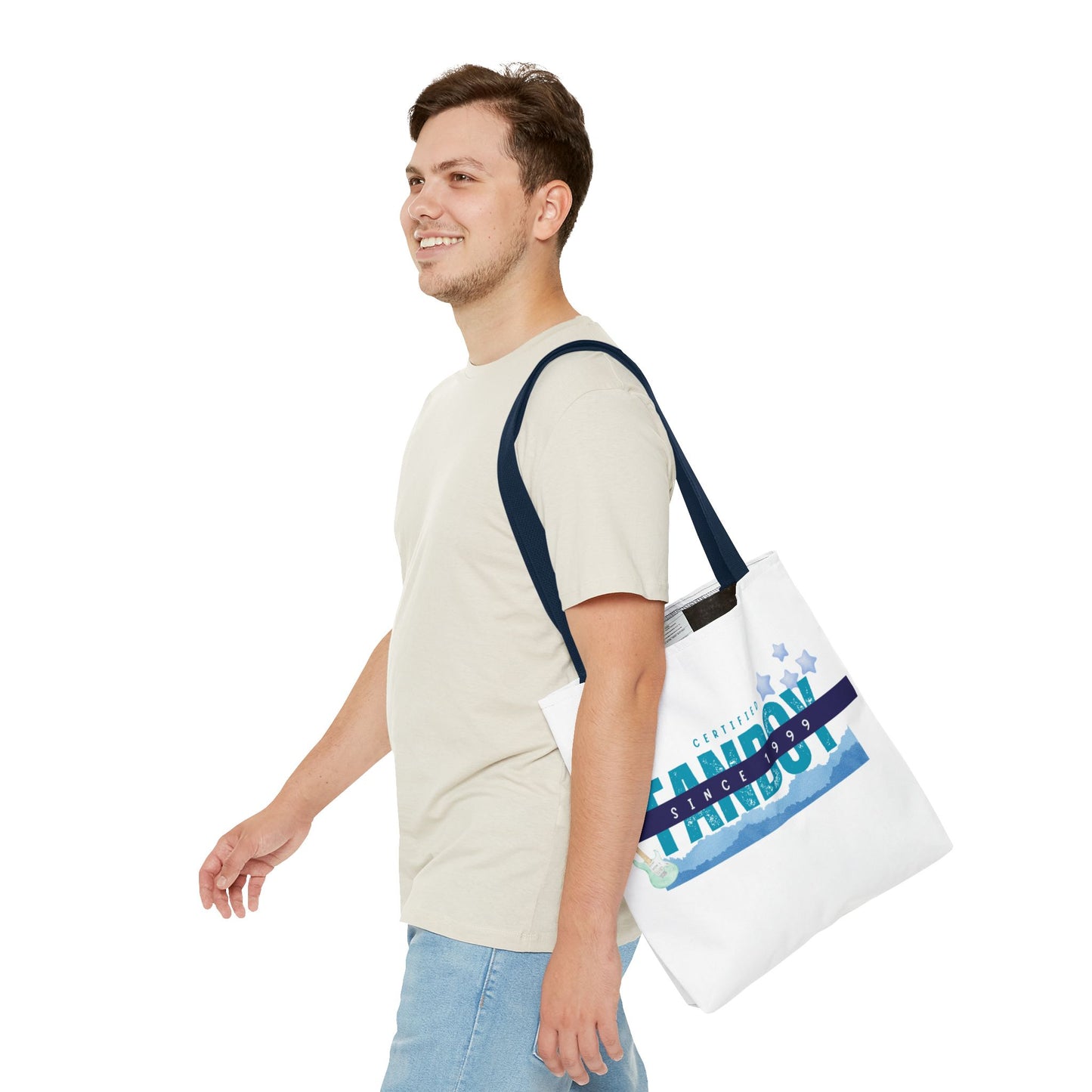 Certified Fanboy Since 1999 – Pop Music Tote Bag– Nostalgic Music Tote, Cute Tote, Gift for Fangirls, Fan Merchandise, Artsy Bag, AOP Design - Mixtape Hearts