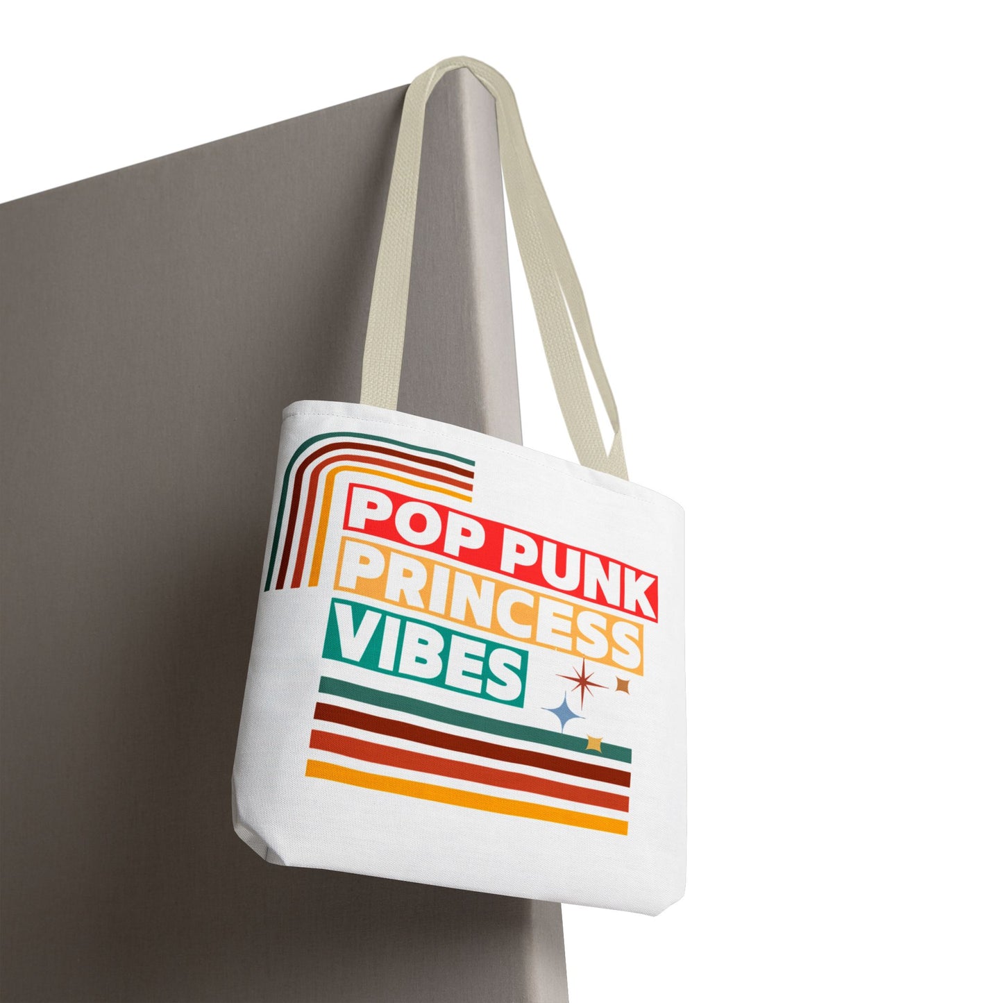 Pop Punk Princess Vibes – Loud & Cute Tote Bag– Emotional Era Tote Bag - AOP, Fun and Stylish, Perfect for Music Lovers, Gift for Friends, Everyday Use, Beach Bag, Eco-Friendly - Mixtape Hearts