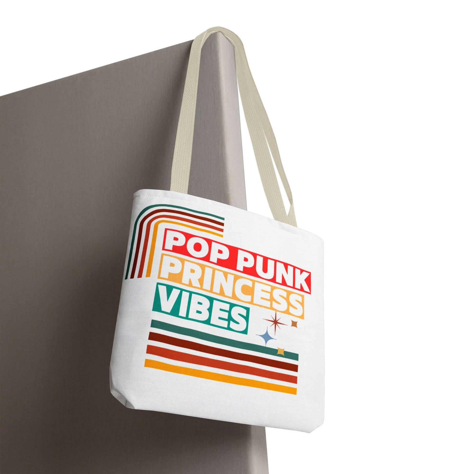 Pop Punk Princess Vibes – Loud & Cute Tote Bag– Emotional Era Tote Bag - AOP, Fun and Stylish, Perfect for Music Lovers, Gift for Friends, Everyday Use, Beach Bag, Eco-Friendly - Mixtape Hearts