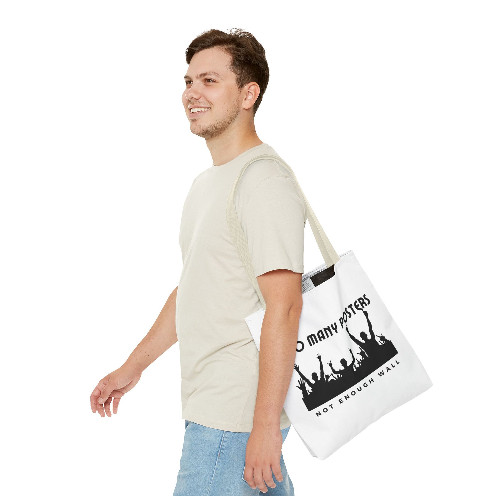 Too Many Posters, Not Enough Wall – Fangirl Era Tote Bag - AOP, Fun and Stylish, Perfect for Music Lovers, Gift for Friends, Everyday Use, Beach Bag, Eco-Friendly - Mixtape Hearts