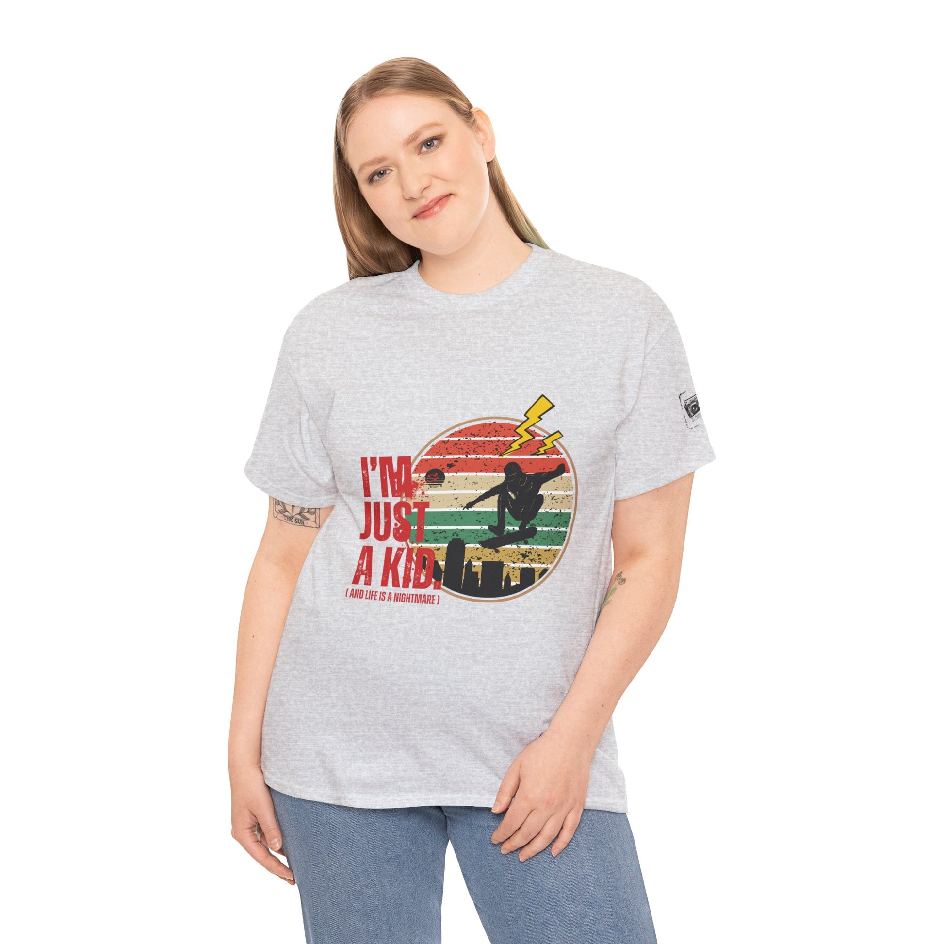 I’m Just a Kid T-Shirt – 2000s Pop Punk Graphic Tee Inspired by Simple Plan, Unisex Cotton T-Shirt, Gift for Young Explorers, Playful Design for All Ages - Mixtape Hearts