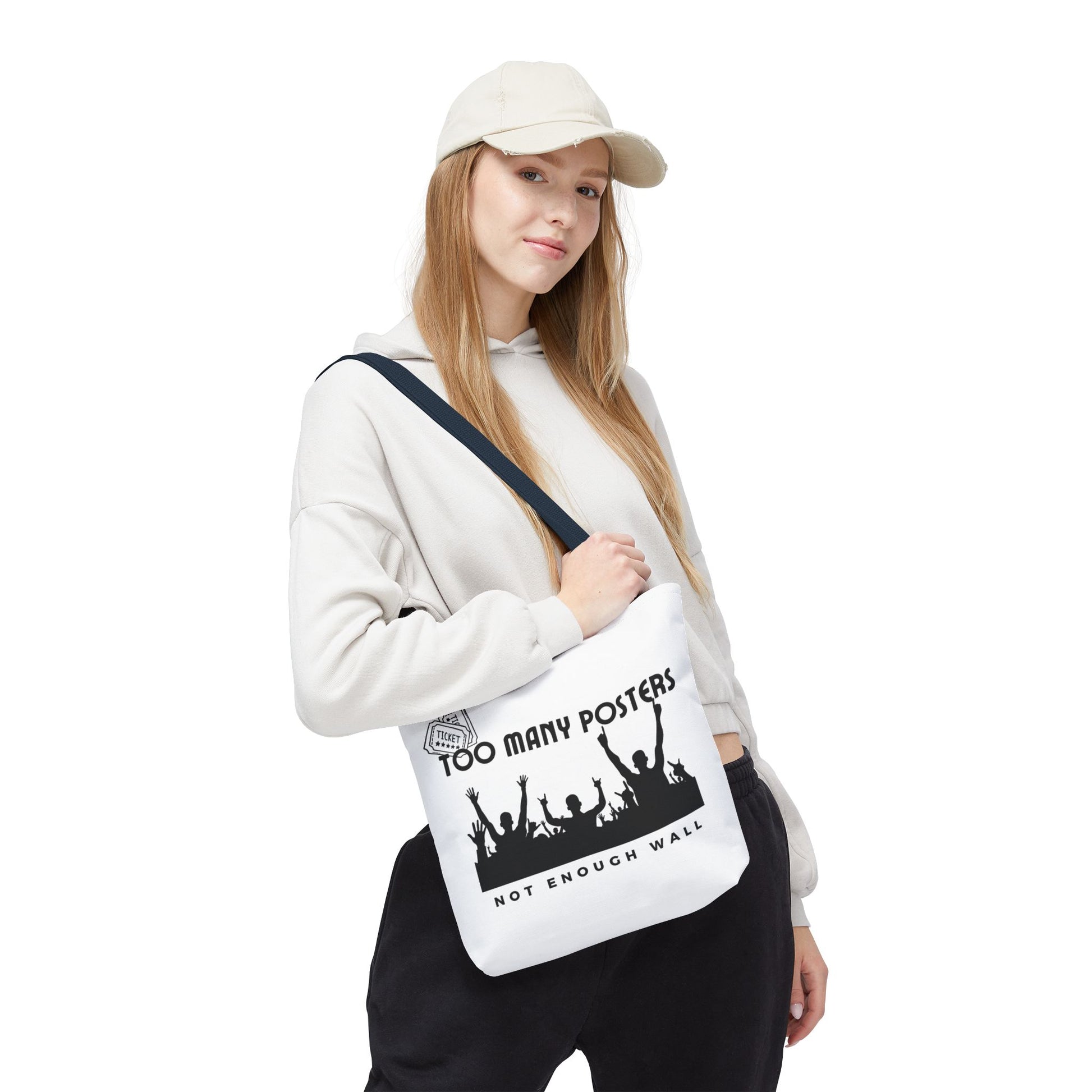 Too Many Posters, Not Enough Wall – Fangirl Era Tote Bag - AOP, Fun and Stylish, Perfect for Music Lovers, Gift for Friends, Everyday Use, Beach Bag, Eco-Friendly - Mixtape Hearts
