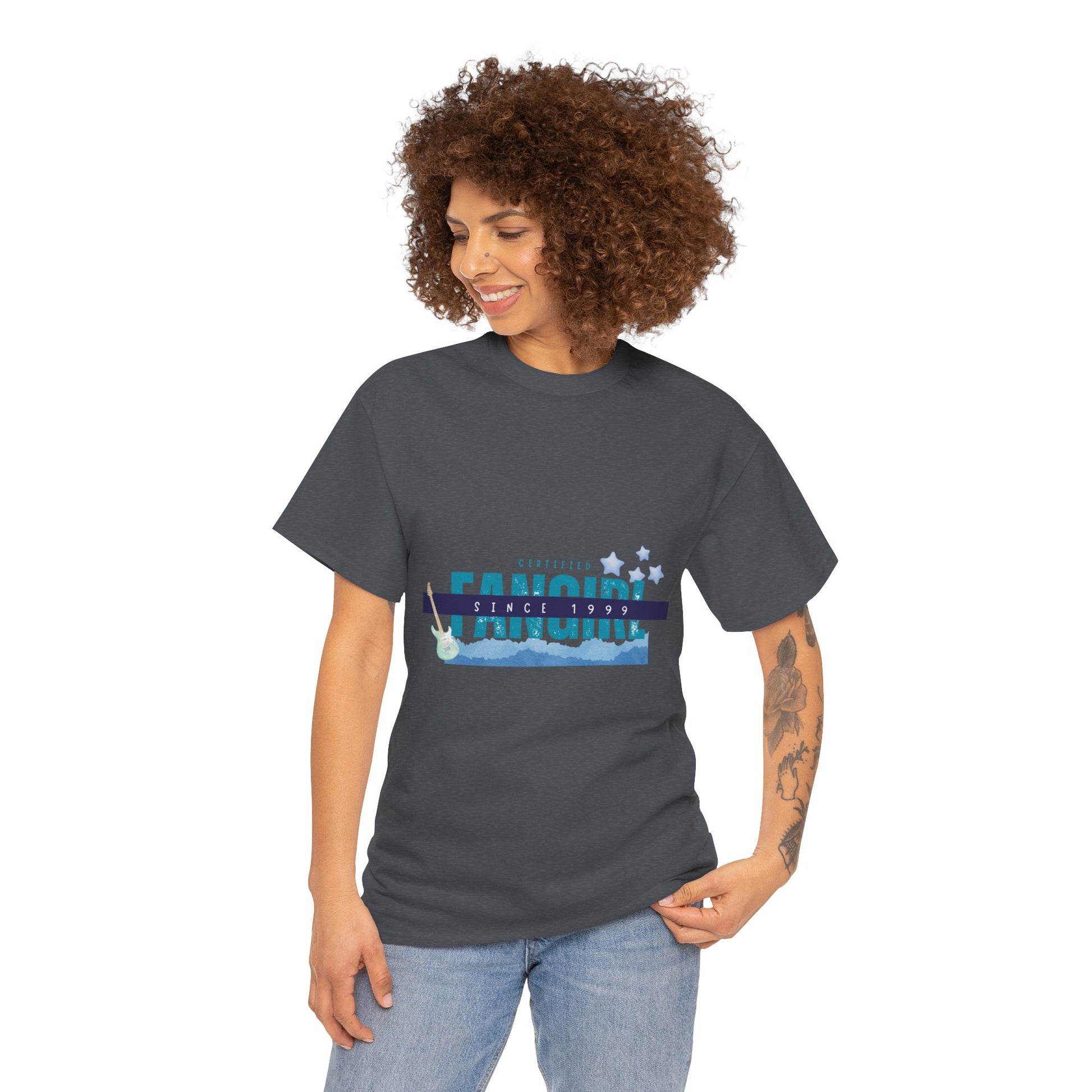 Certified Fangirl Since 1999 – Retro Pop Music Tee, Casual Tee, Graphic T-Shirt, Gift for Fans, Summer Wear, Everyday Comfort - Mixtape Hearts