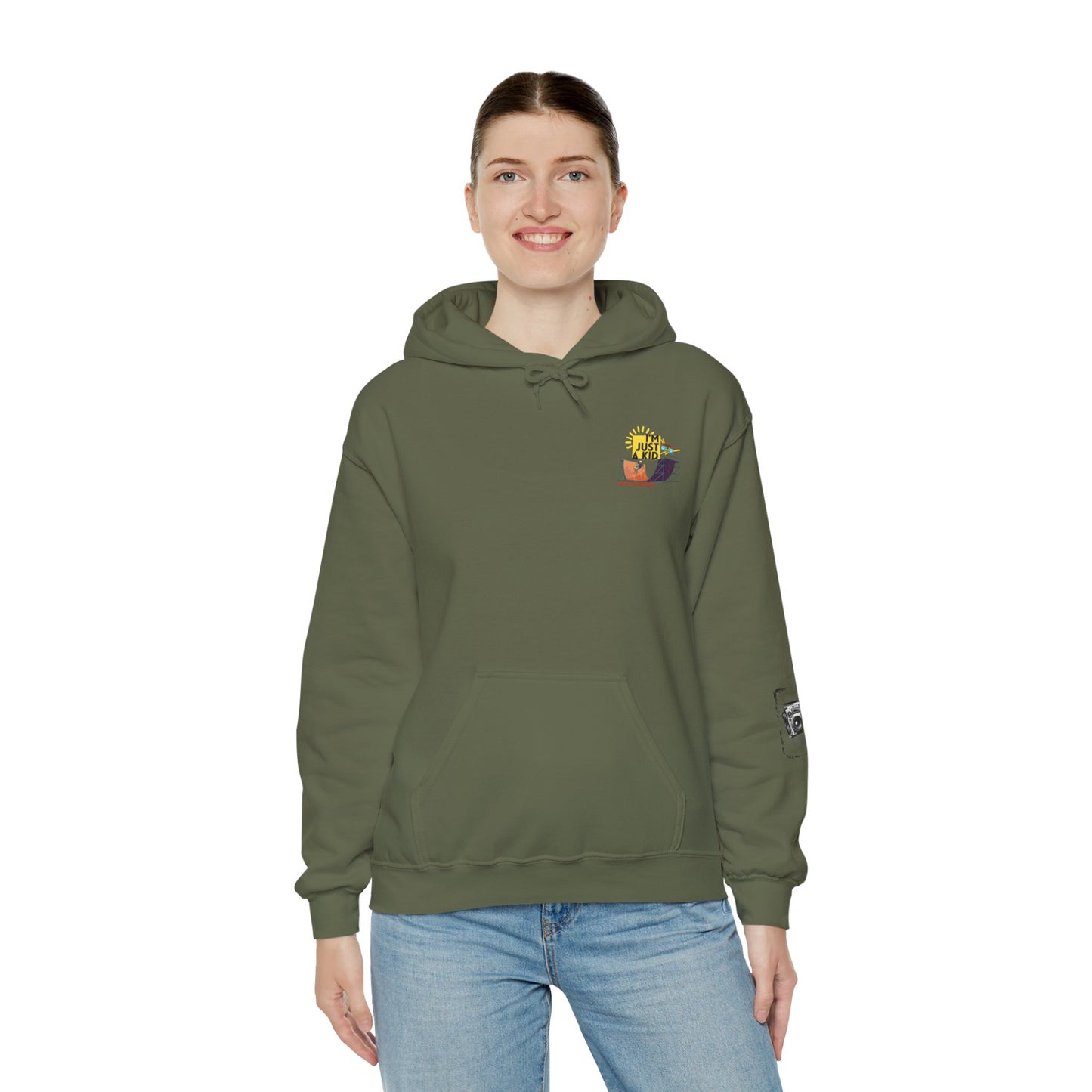 "I’m Just a Kid" Oversized Pop Punk Hoodie - Unisex Heavy Blend™ | Fun Graphic Sweatshirt, Youth Streetwear, Gifts for Boys & Girls, Birthday, Everyday Wear - Mixtape Hearts