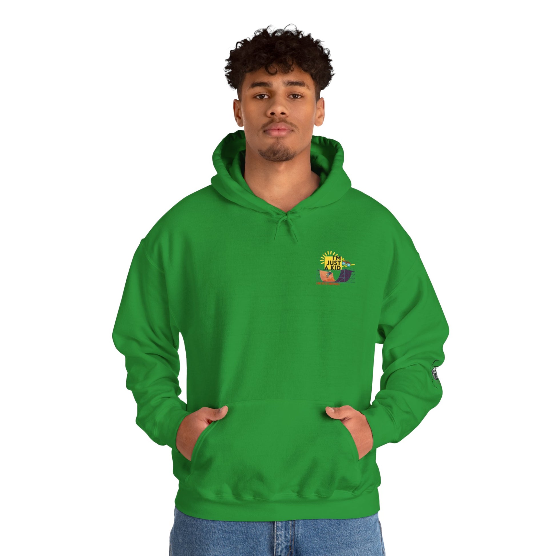"I’m Just a Kid" Oversized Pop Punk Hoodie - Unisex Heavy Blend™ | Fun Graphic Sweatshirt, Youth Streetwear, Gifts for Boys & Girls, Birthday, Everyday Wear - Mixtape Hearts