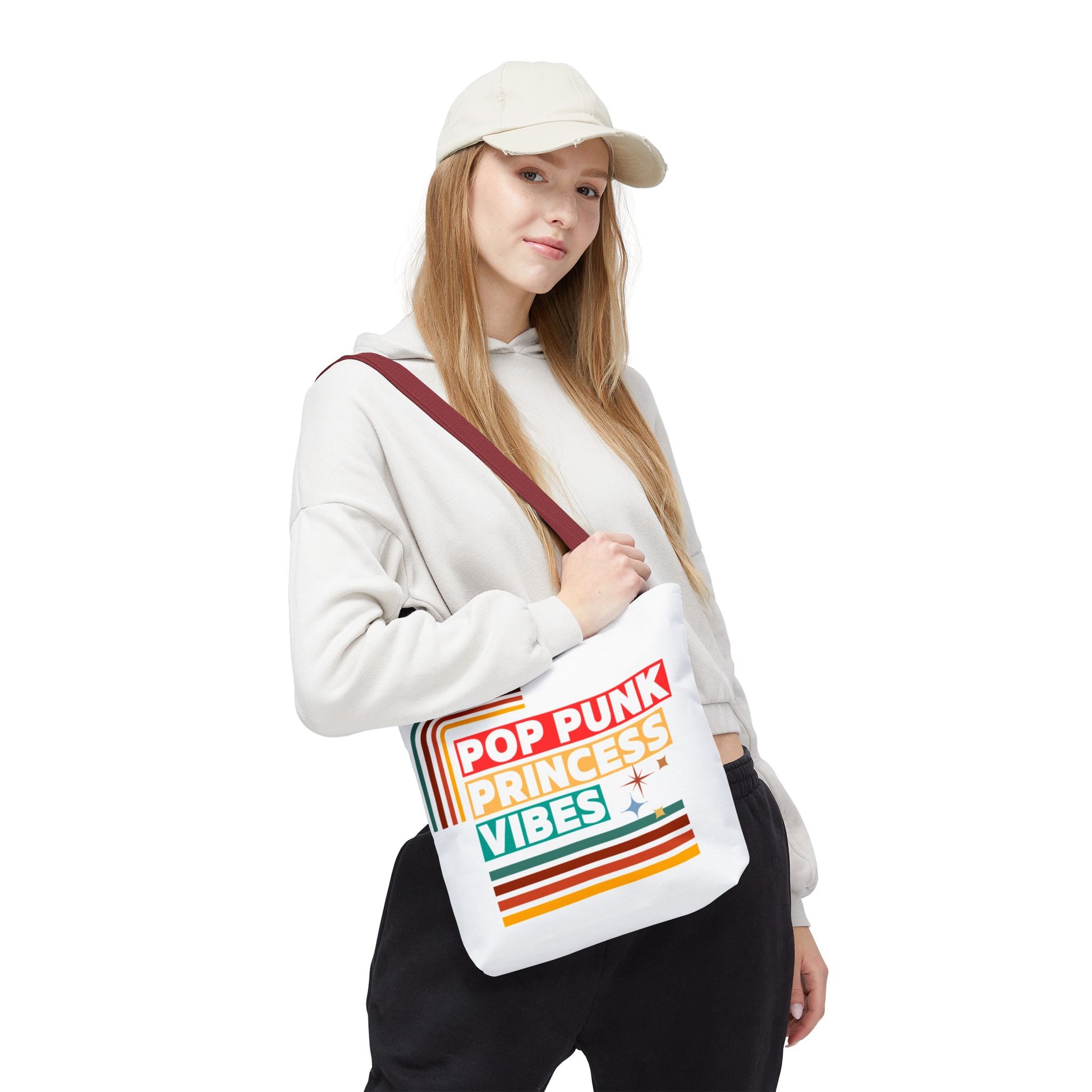 Pop Punk Princess Vibes – Loud & Cute Tote Bag– Emotional Era Tote Bag - AOP, Fun and Stylish, Perfect for Music Lovers, Gift for Friends, Everyday Use, Beach Bag, Eco-Friendly - Mixtape Hearts