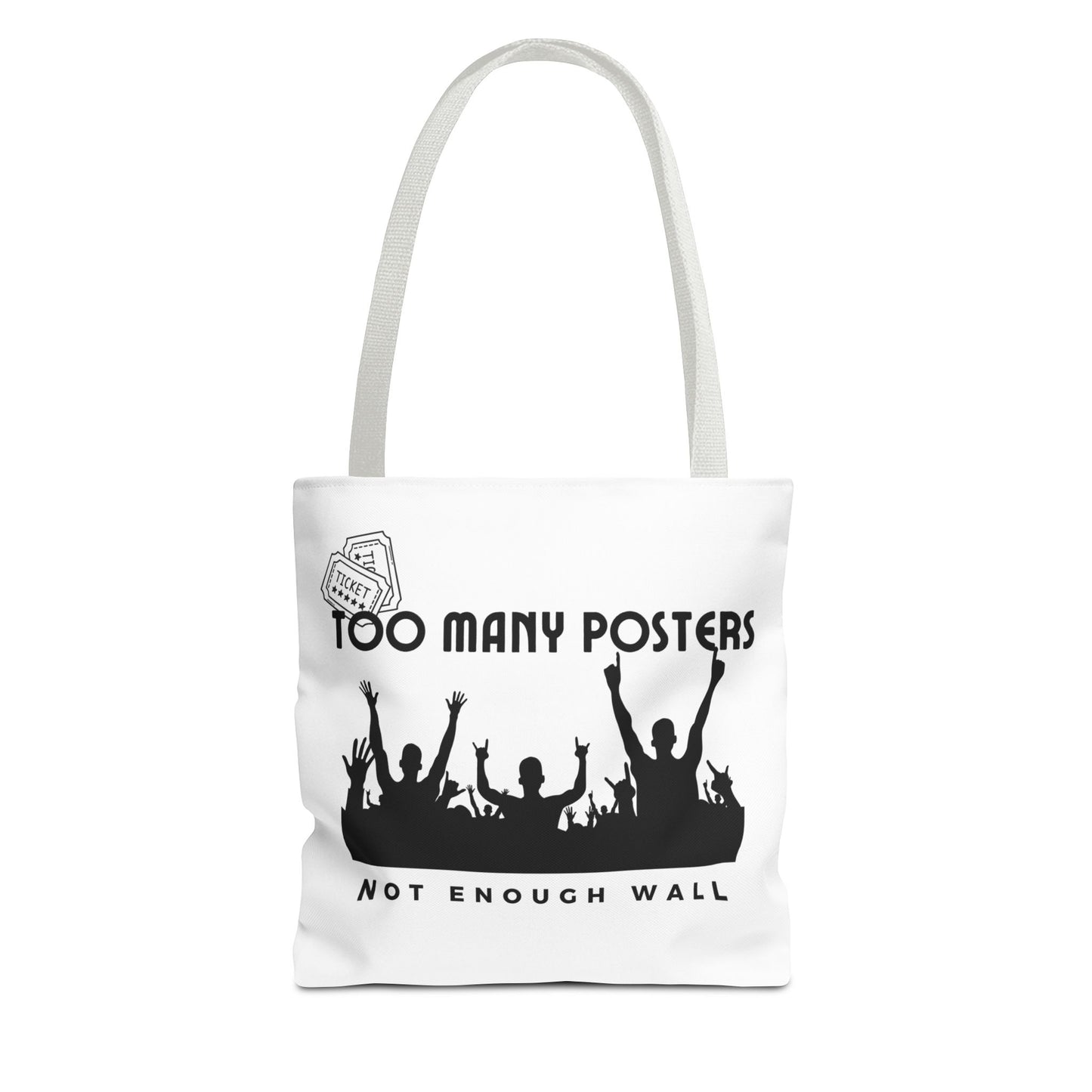 Too Many Posters, Not Enough Wall – Fangirl Era Tote Bag - AOP, Fun and Stylish, Perfect for Music Lovers, Gift for Friends, Everyday Use, Beach Bag, Eco-Friendly - Mixtape Hearts