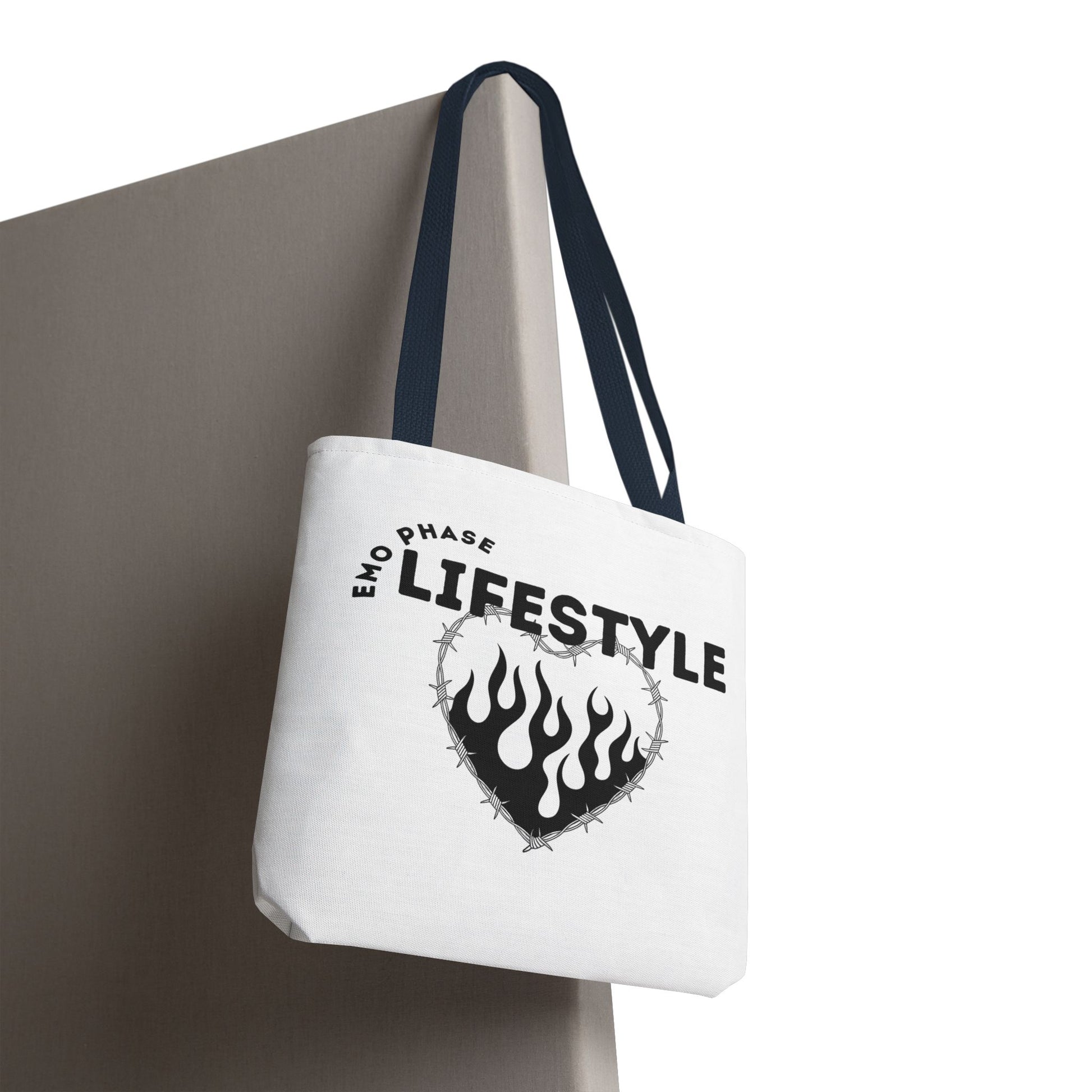 Emo Phase Lifestyle – Emotional Era Tote Bag - AOP, Fun and Stylish, Perfect for Music Lovers, Gift for Friends, Everyday Use, Beach Bag, Eco-Friendly - Mixtape Hearts