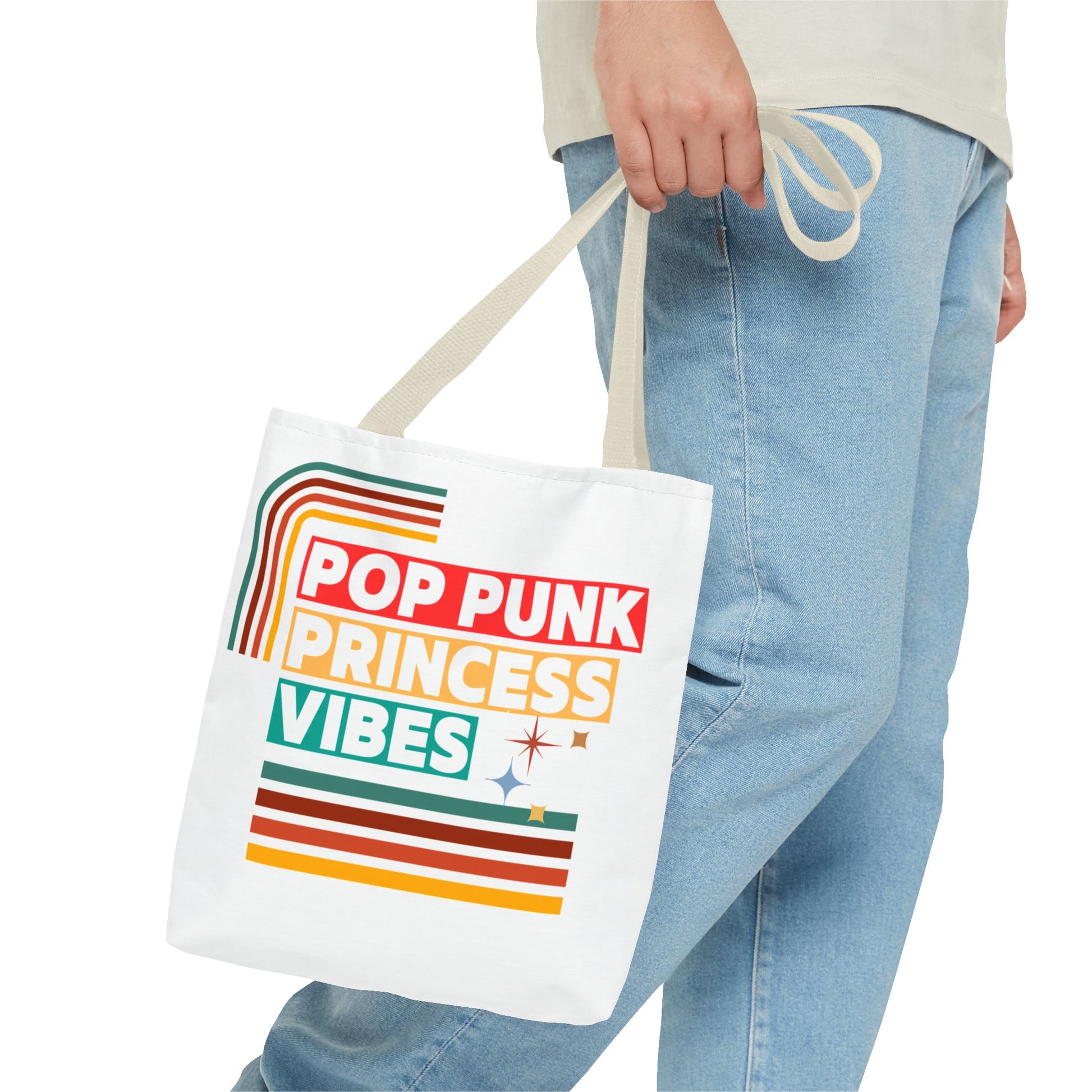Pop Punk Princess Vibes – Loud & Cute Tote Bag– Emotional Era Tote Bag - AOP, Fun and Stylish, Perfect for Music Lovers, Gift for Friends, Everyday Use, Beach Bag, Eco-Friendly - Mixtape Hearts
