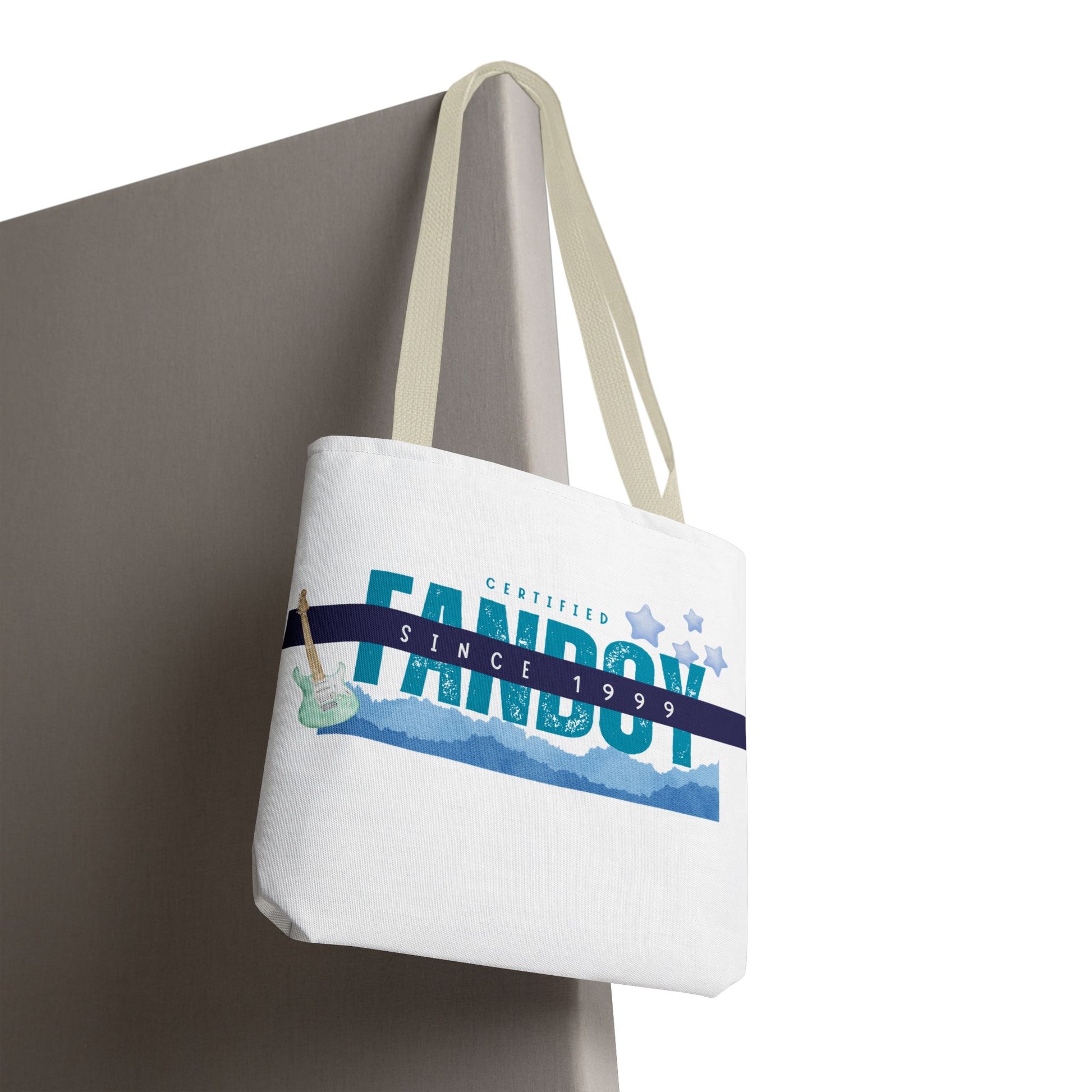 Certified Fanboy Since 1999 – Pop Music Tote Bag– Nostalgic Music Tote, Cute Tote, Gift for Fangirls, Fan Merchandise, Artsy Bag, AOP Design - Mixtape Hearts