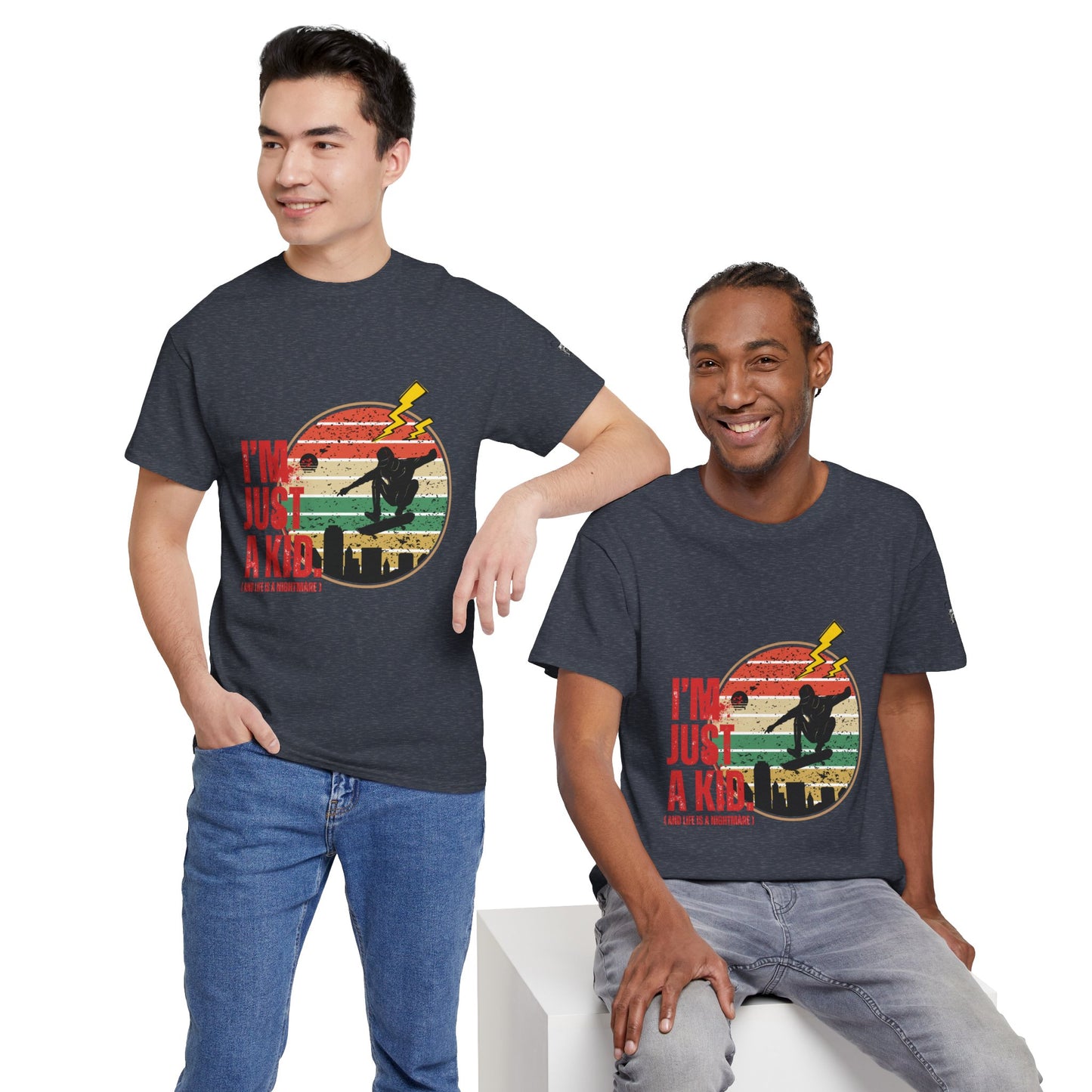 I’m Just a Kid T-Shirt – 2000s Pop Punk Graphic Tee Inspired by Simple Plan, Unisex Cotton T-Shirt, Gift for Young Explorers, Playful Design for All Ages - Mixtape Hearts