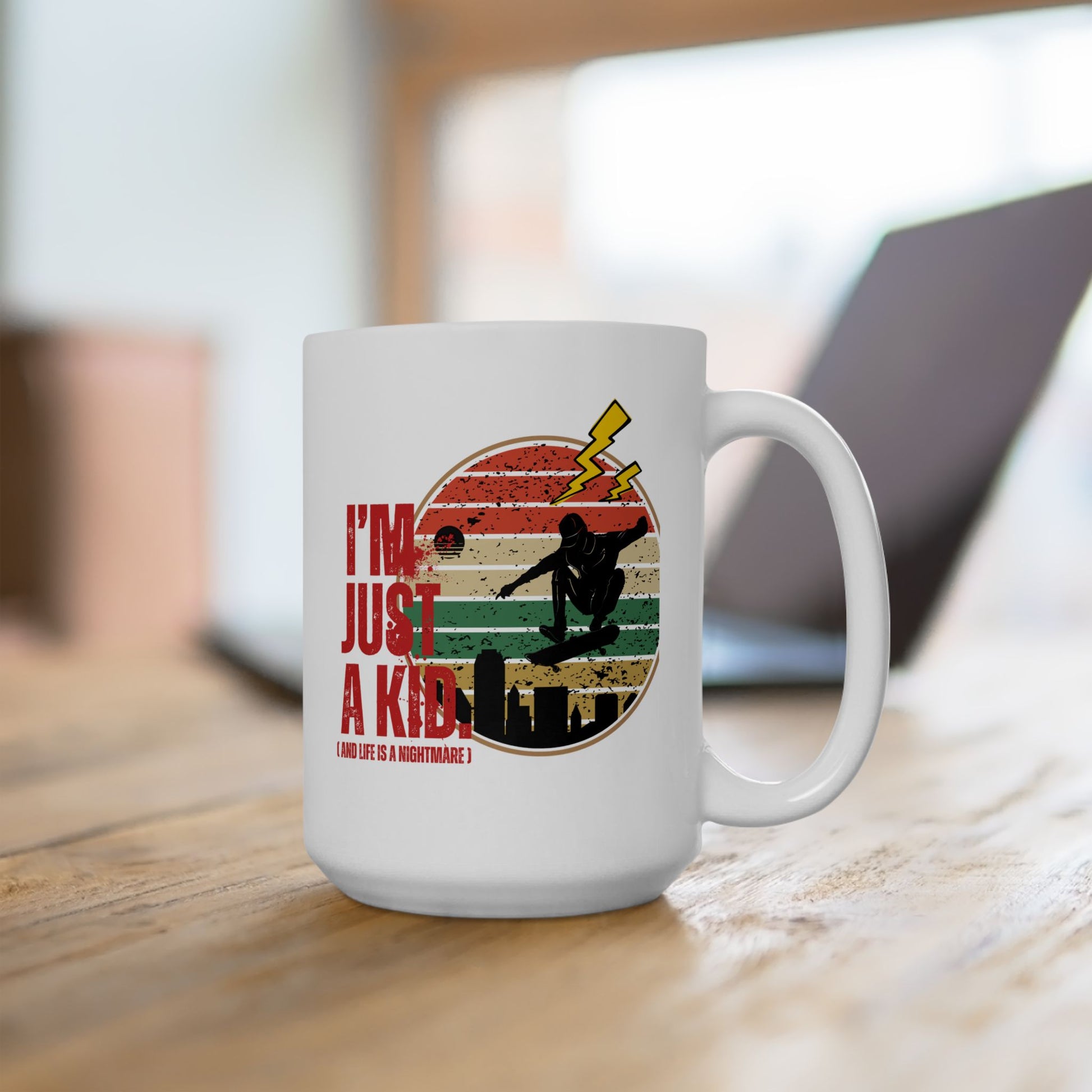 I’m Just a Kid Mug – 2000s Emo Pop Punk Coffee Cup Inspired by Simple Plan - Mixtape Hearts